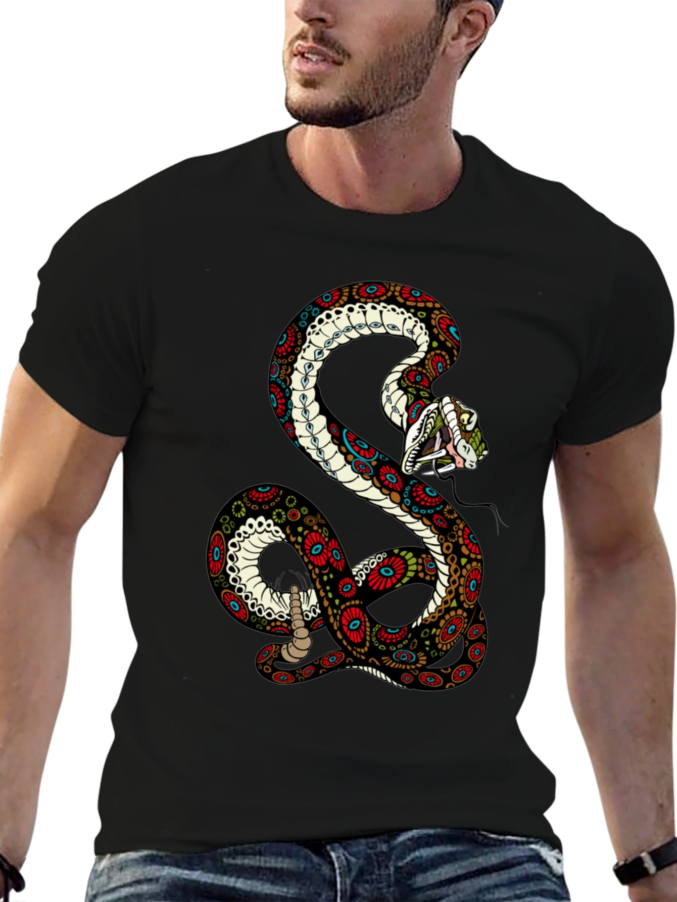 Snake Graphic Tee - Unique Design