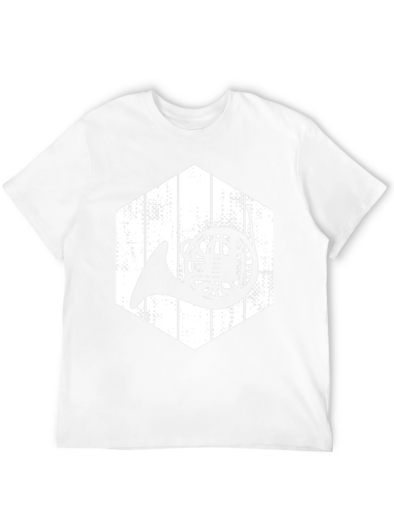 French Horn Hexagon Graphic T-Shirt