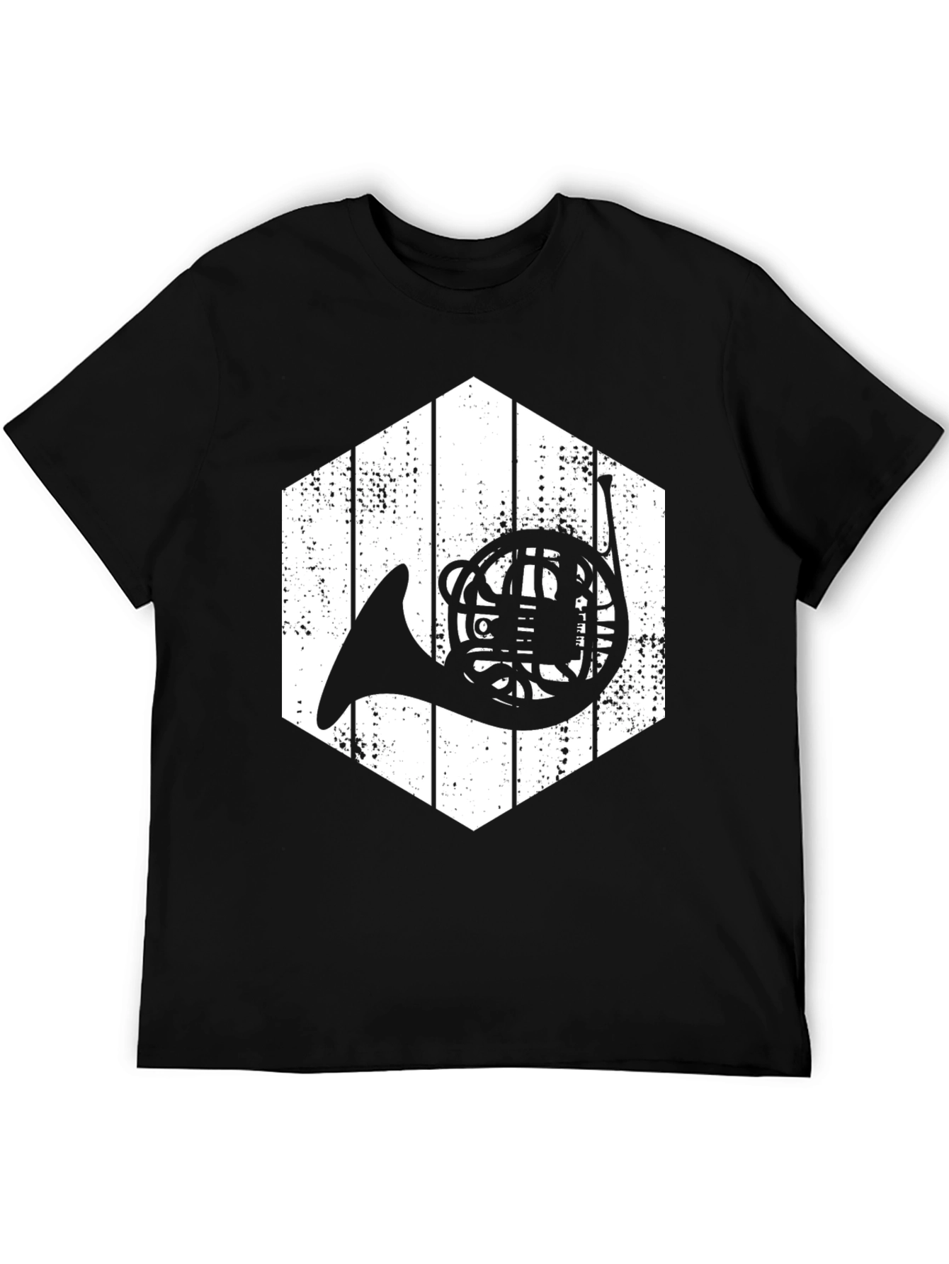 French Horn Hexagon Graphic T-Shirt