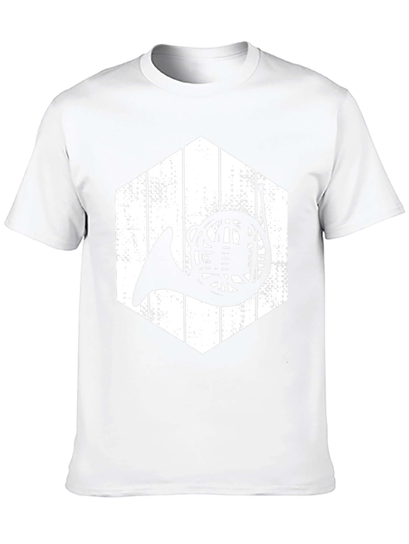 French Horn Hexagon Graphic T-Shirt
