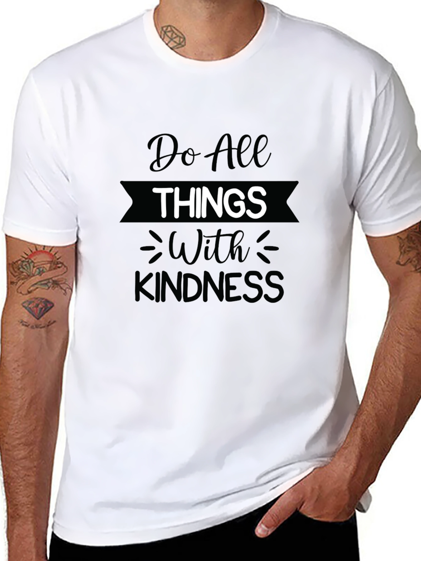 Kindness Graphic Tee - Mens Black T-Shirt