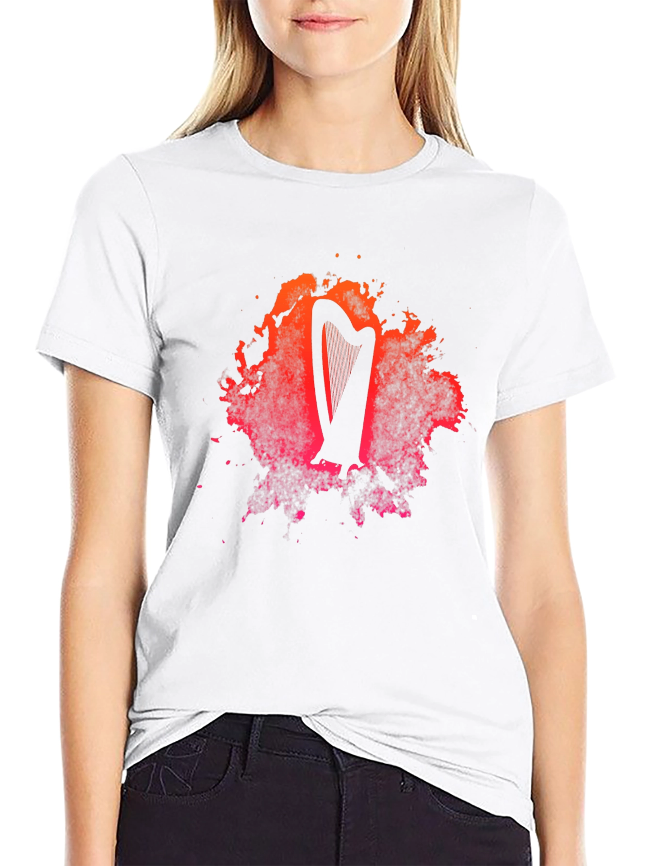 Harp Graphic Black T-Shirt