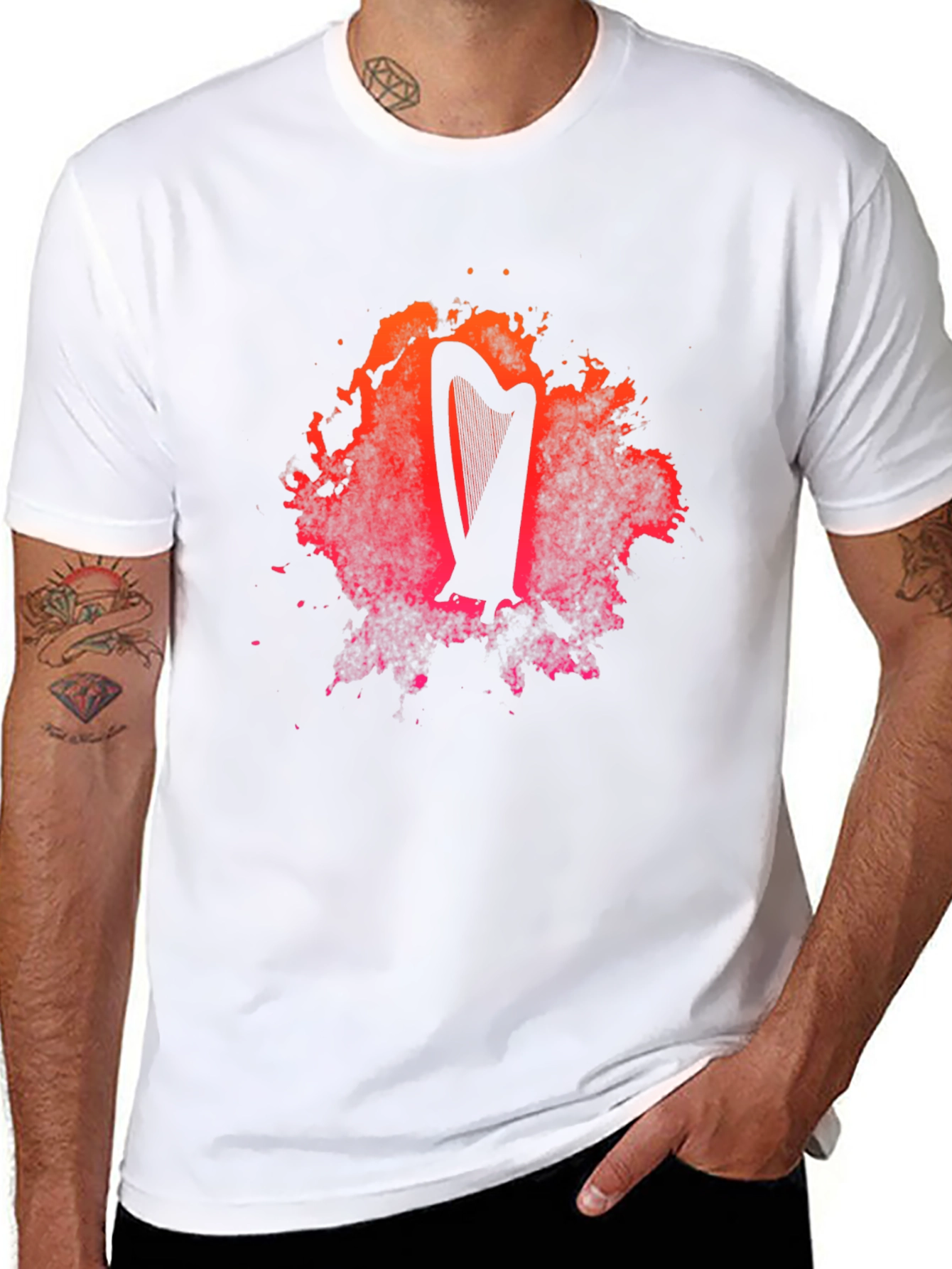 Harp Graphic Black T-Shirt