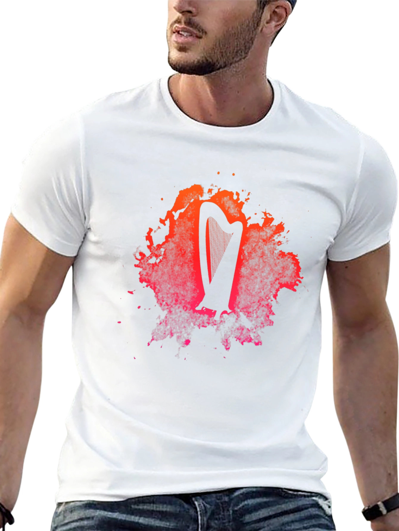 Harp Graphic Black T-Shirt