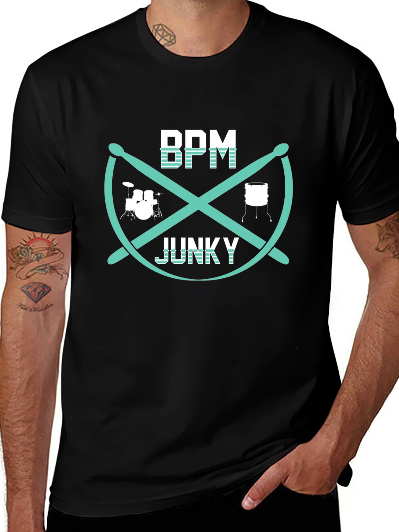 BPM Junky Drummer Graphic T-Shirt