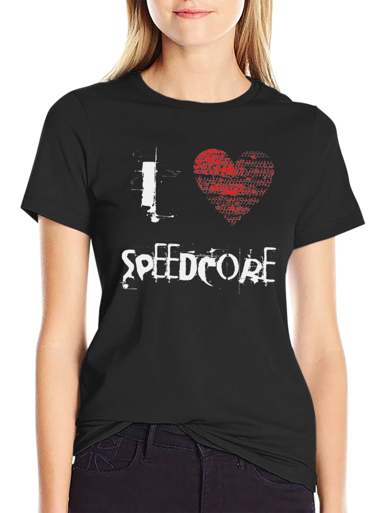 I Love Speedcore Black Graphic Tee