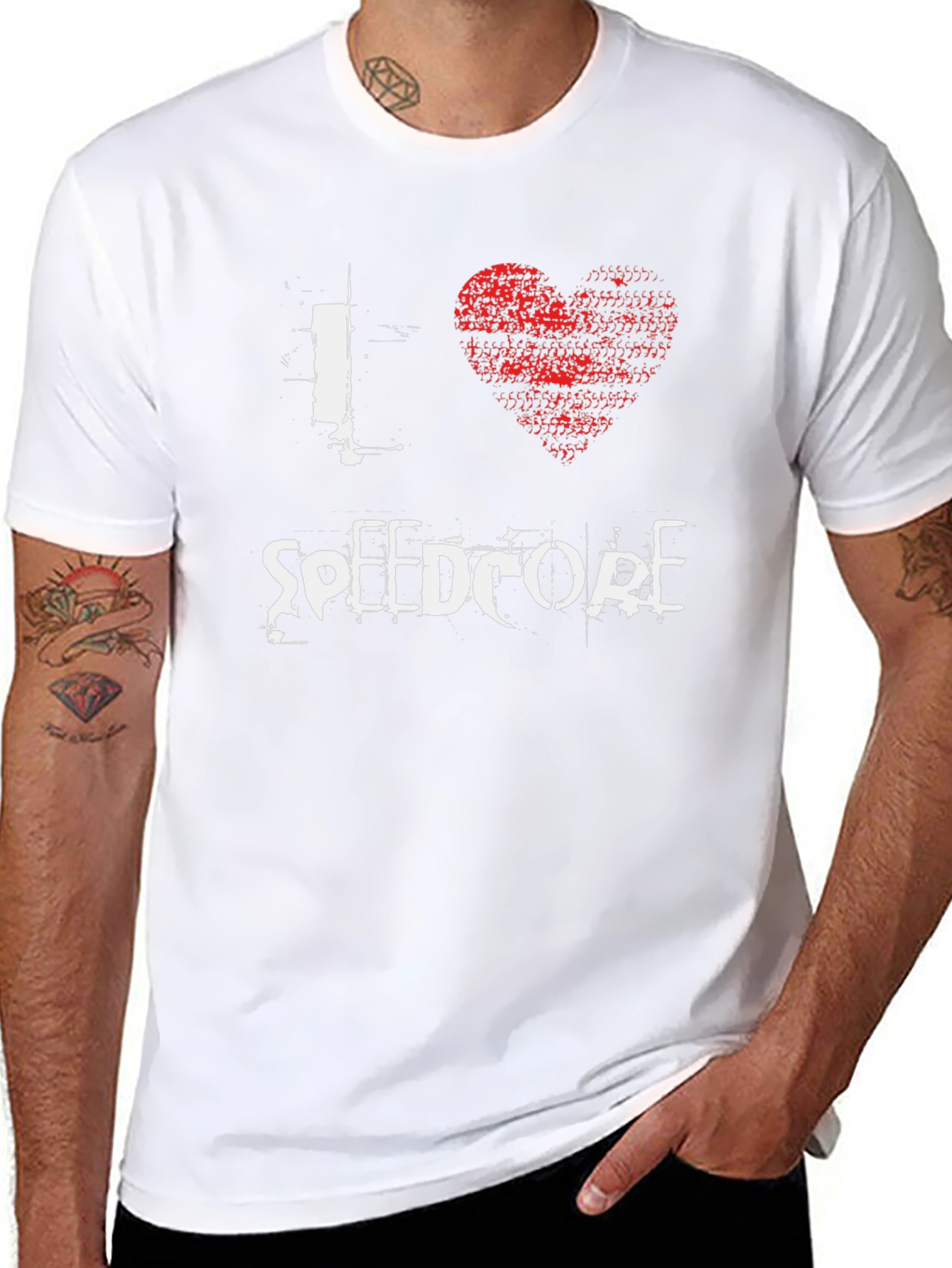 I Love Speedcore Black Graphic Tee