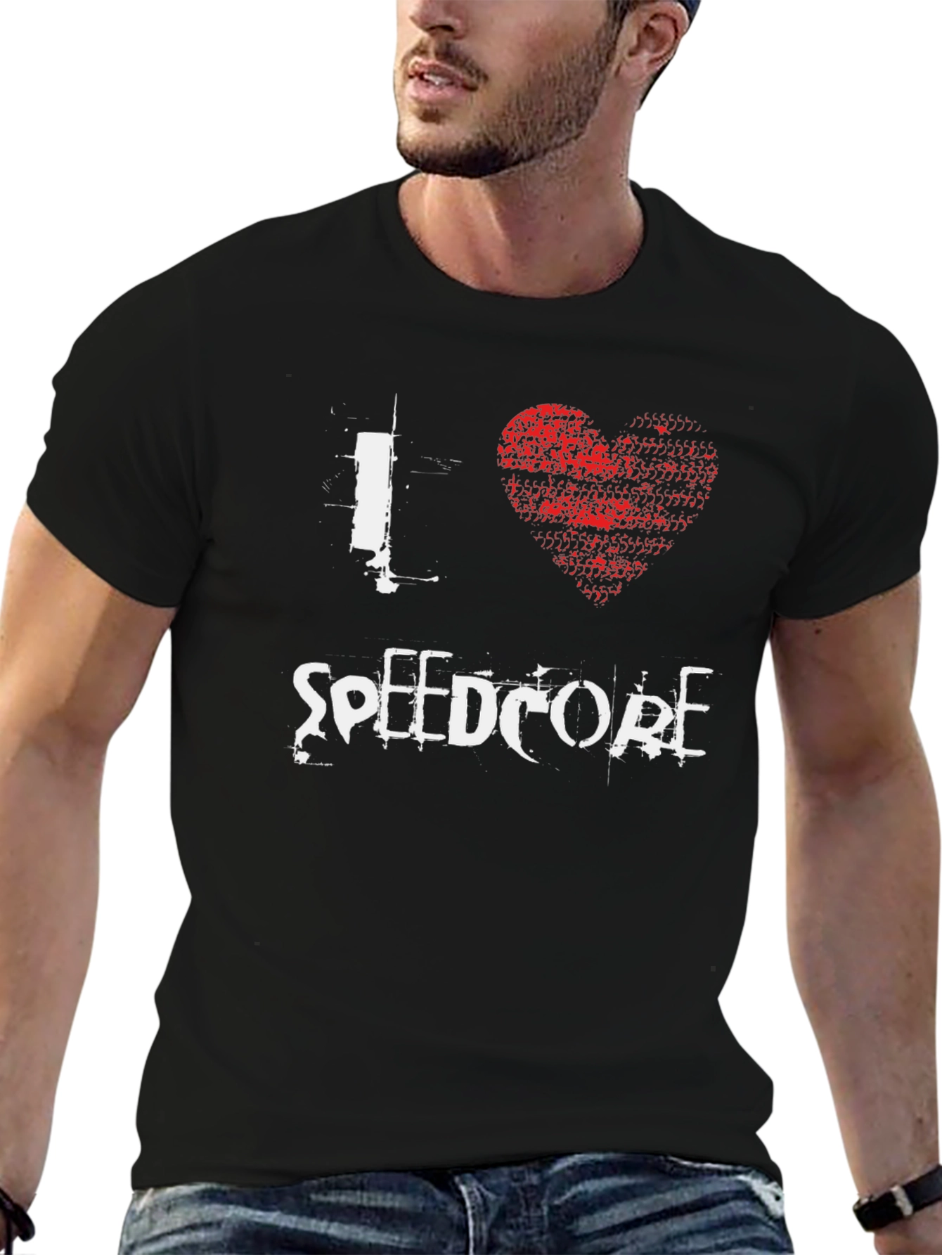 I Love Speedcore Black Graphic Tee