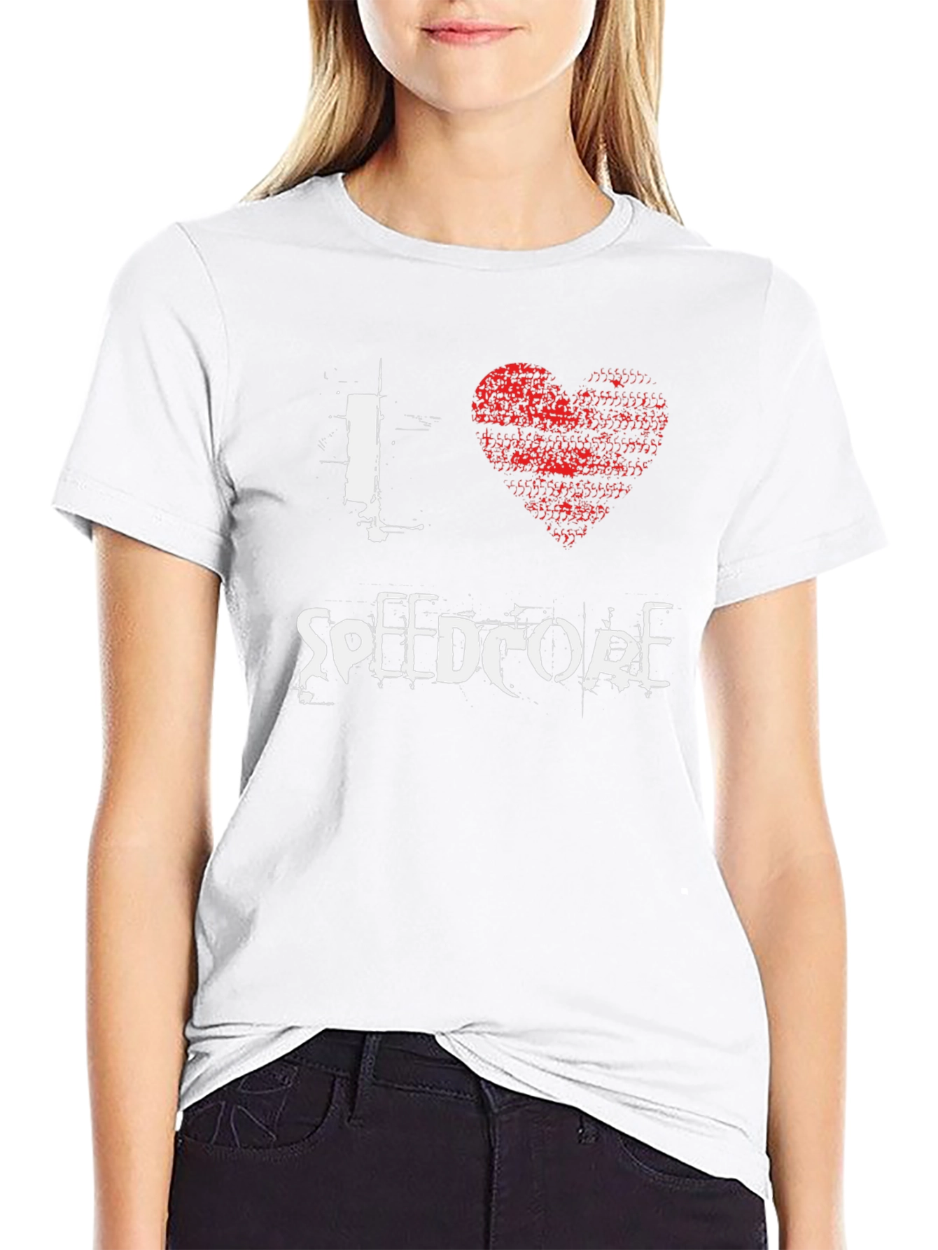 I Love Speedcore Black Graphic Tee