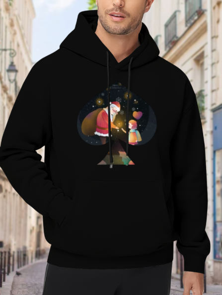 Spade-Shaped Santa & Kid Hoodie