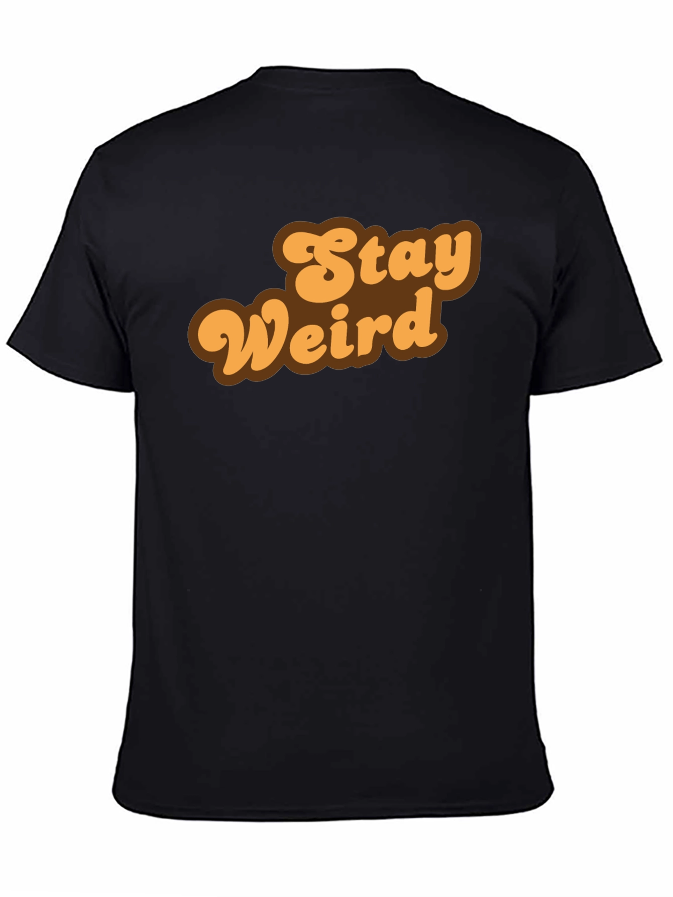 Stay Weird Retro Graphic Tee - Black