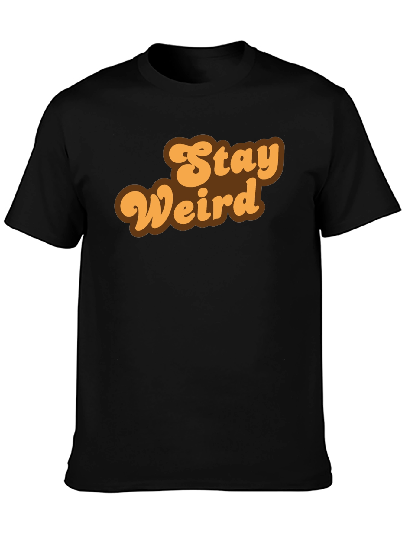 Stay Weird Retro Graphic Tee - Black