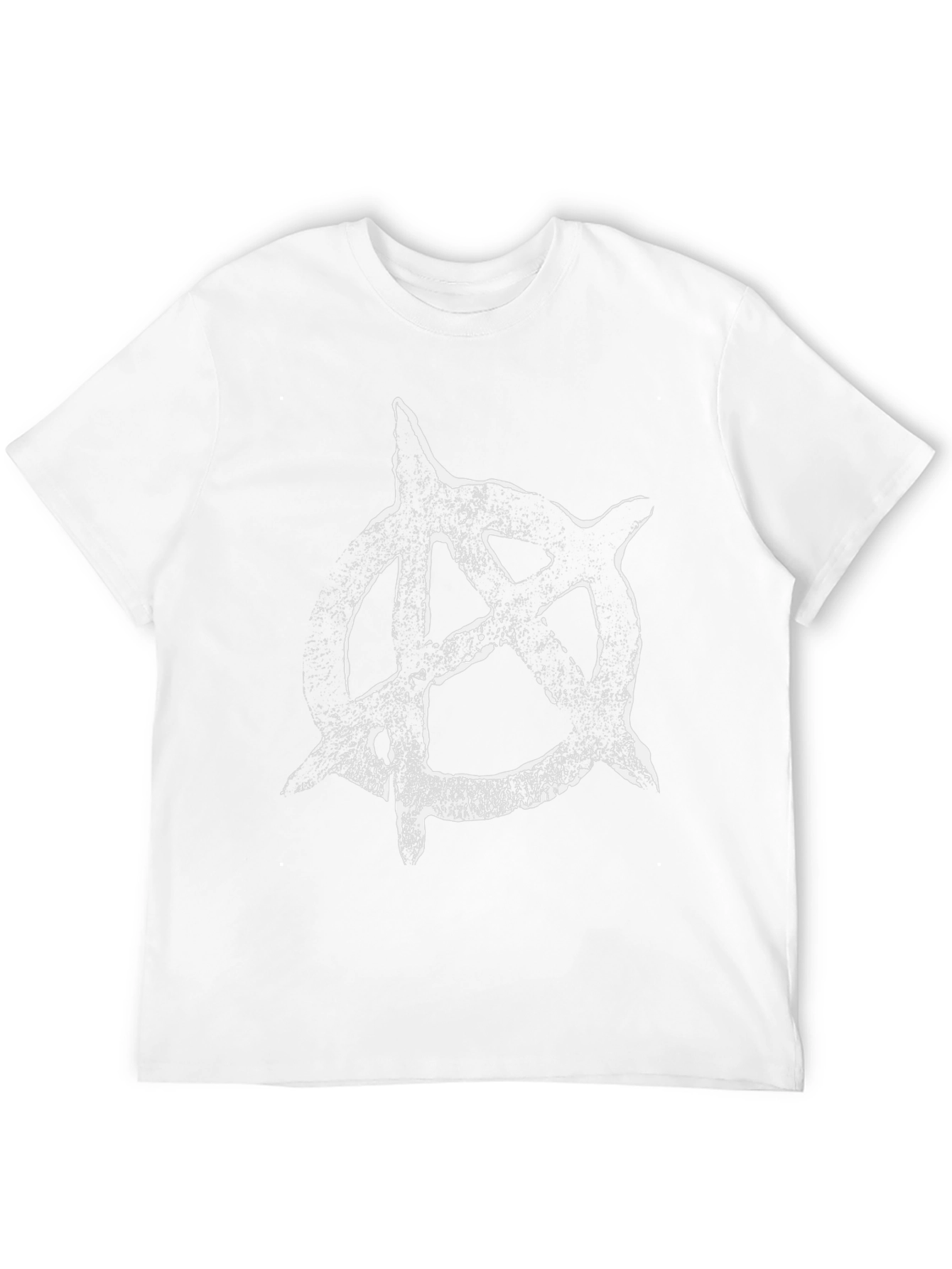 Anarchy Symbol Graphic T-Shirt - Black Cotton Blend