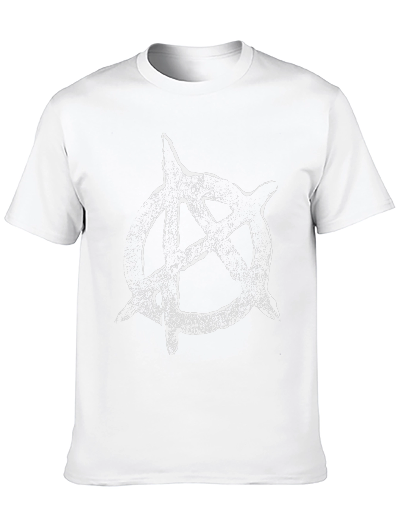 Anarchy Symbol Graphic T-Shirt - Black Cotton Blend