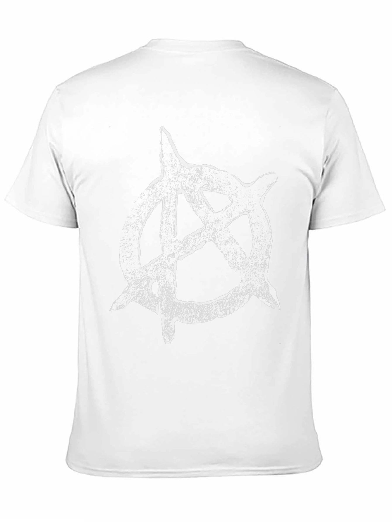 Anarchy Symbol Graphic T-Shirt - Black Cotton Blend