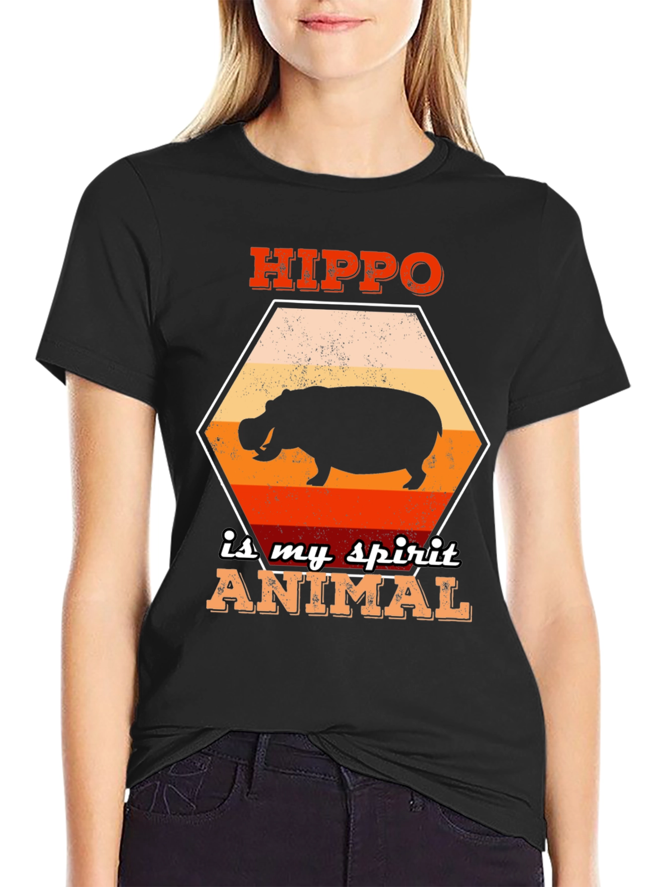Hippo Spirit Animal Graphic T-Shirt - Unisex