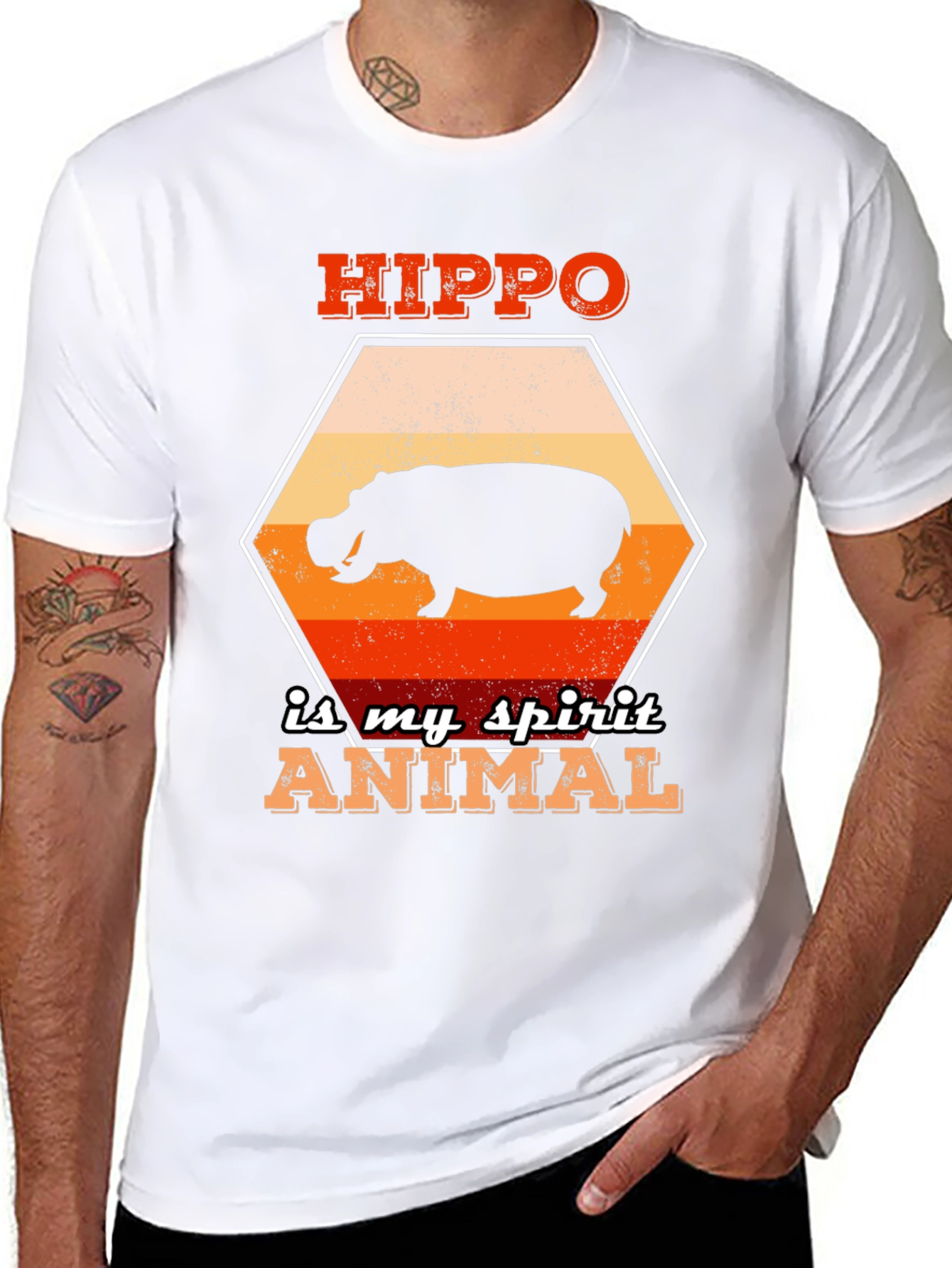 Hippo Spirit Animal Graphic T-Shirt - Unisex