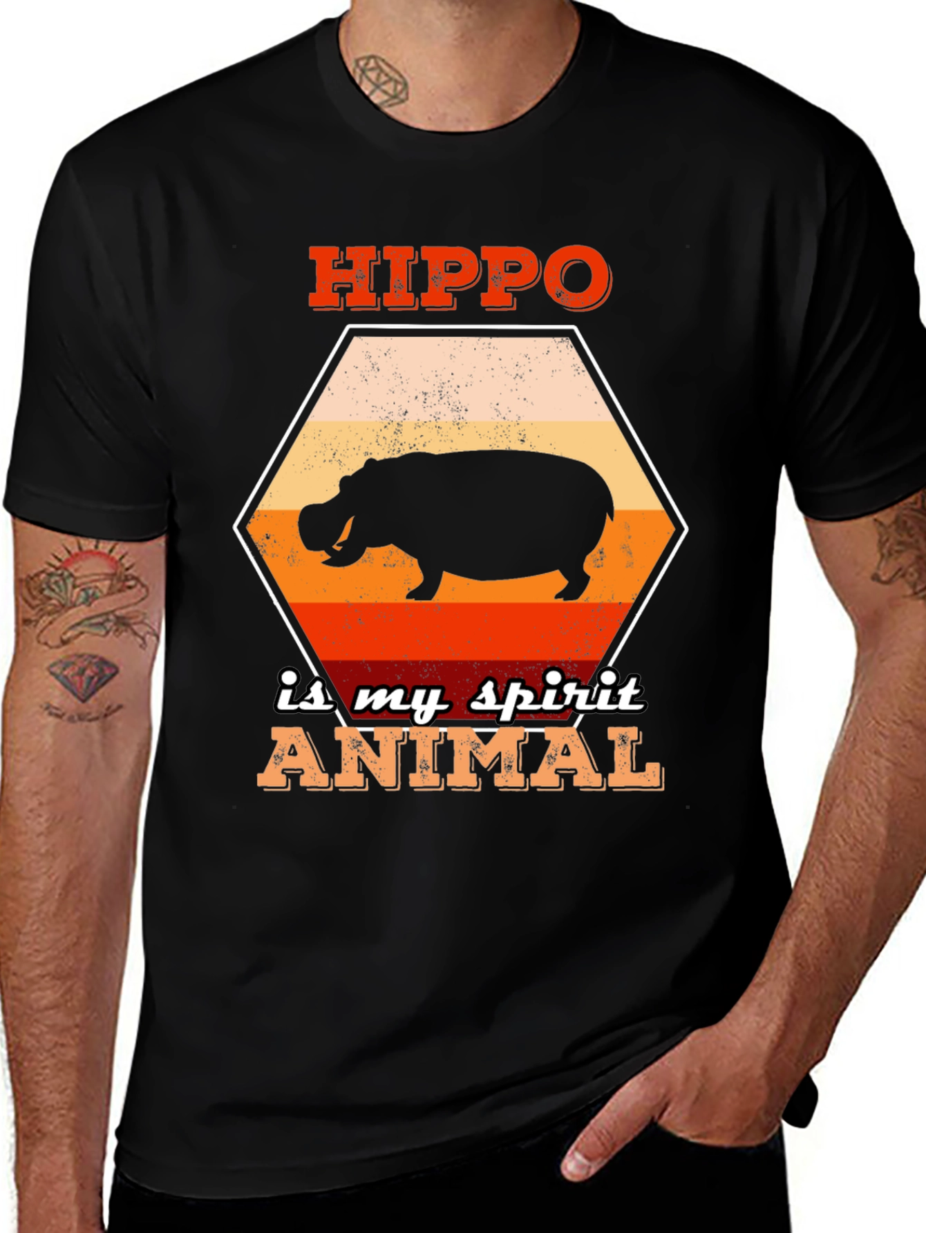 Hippo Spirit Animal Graphic T-Shirt - Unisex