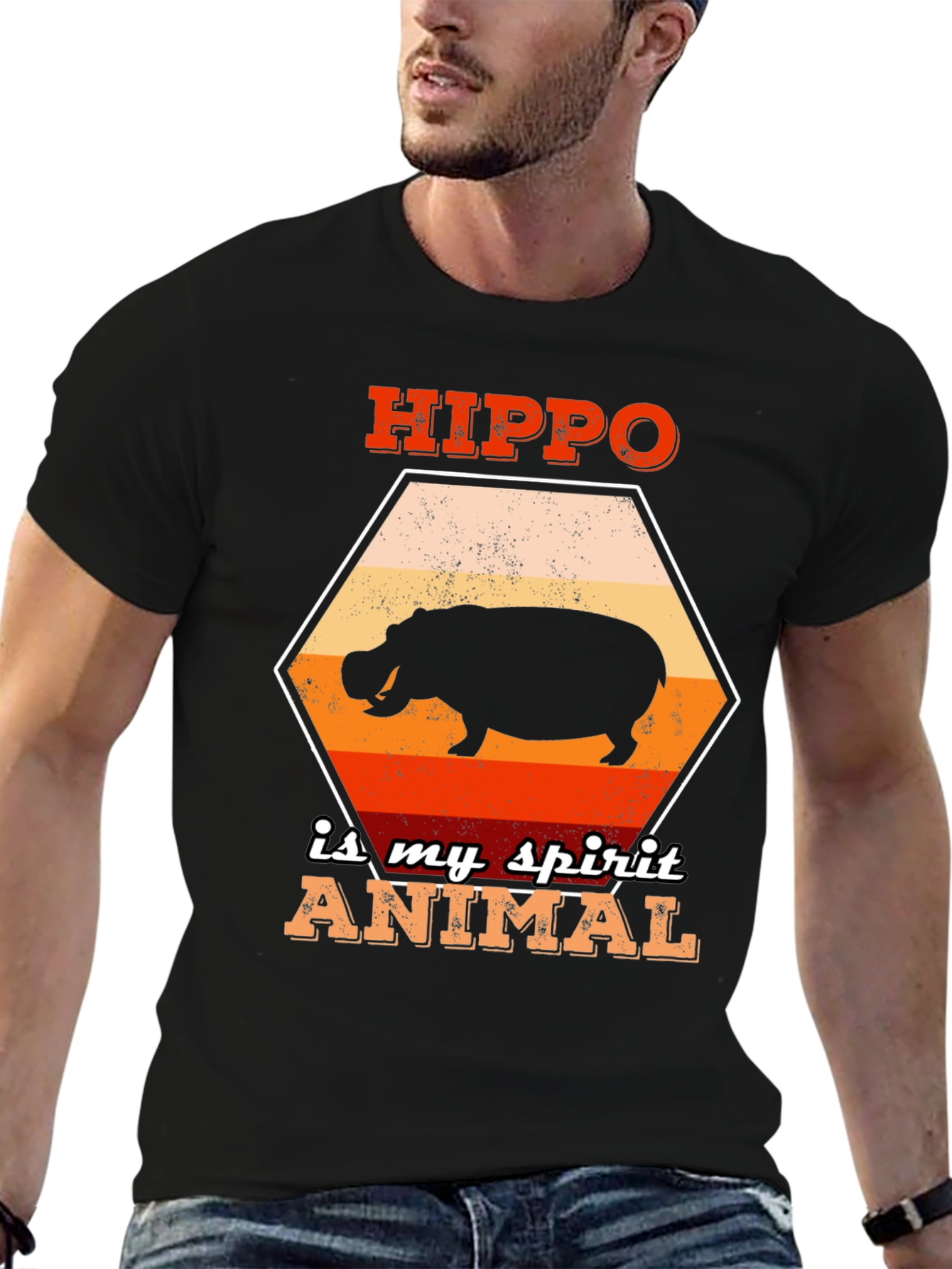 Hippo Spirit Animal Graphic T-Shirt - Unisex