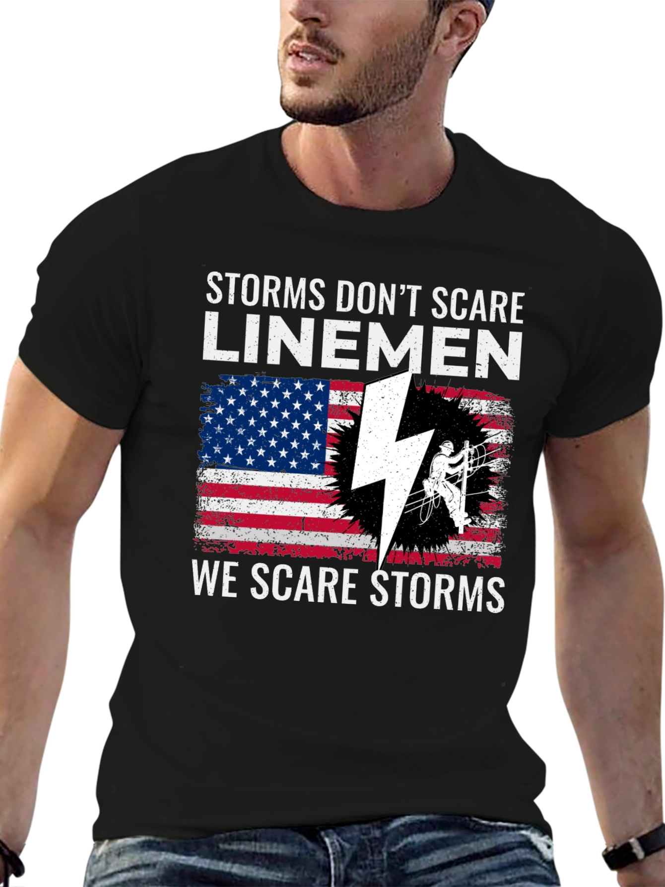 Linemen Storms Graphic T-Shirt