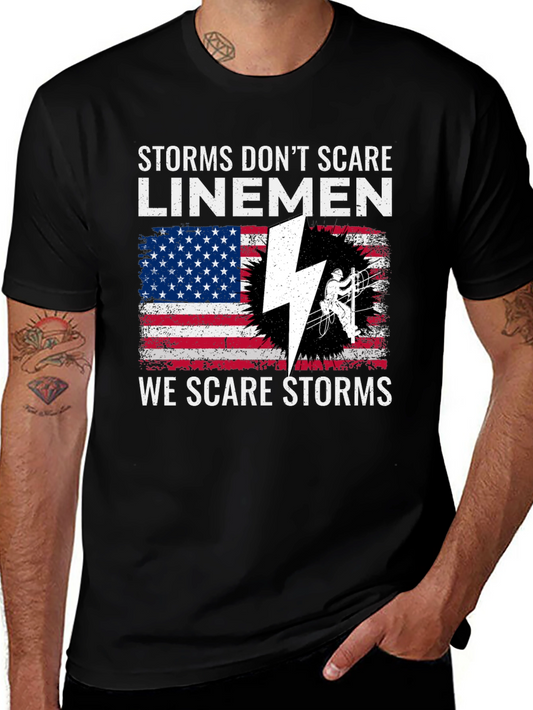 Linemen Storms Graphic T-Shirt