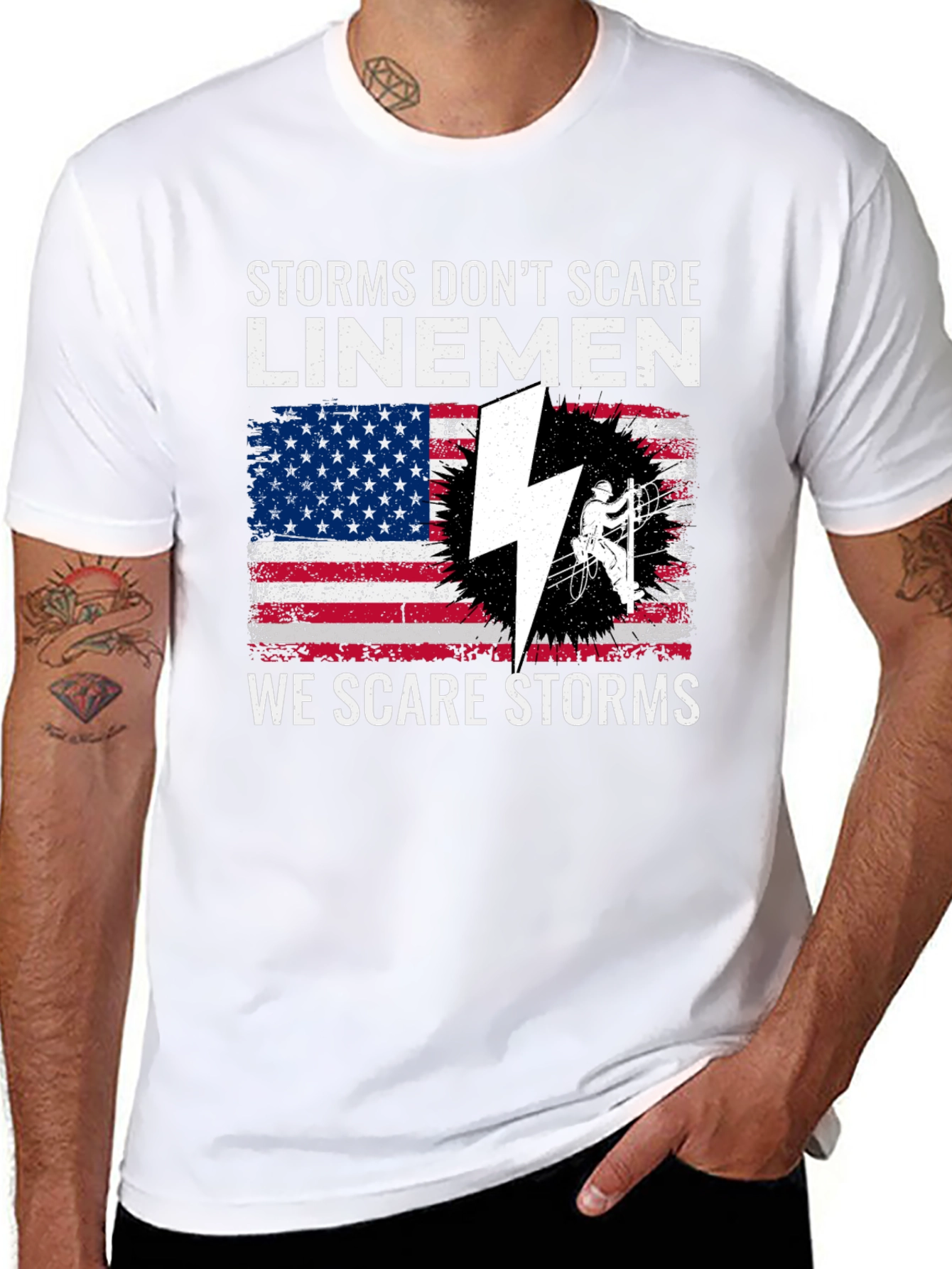 Linemen Storms Graphic T-Shirt