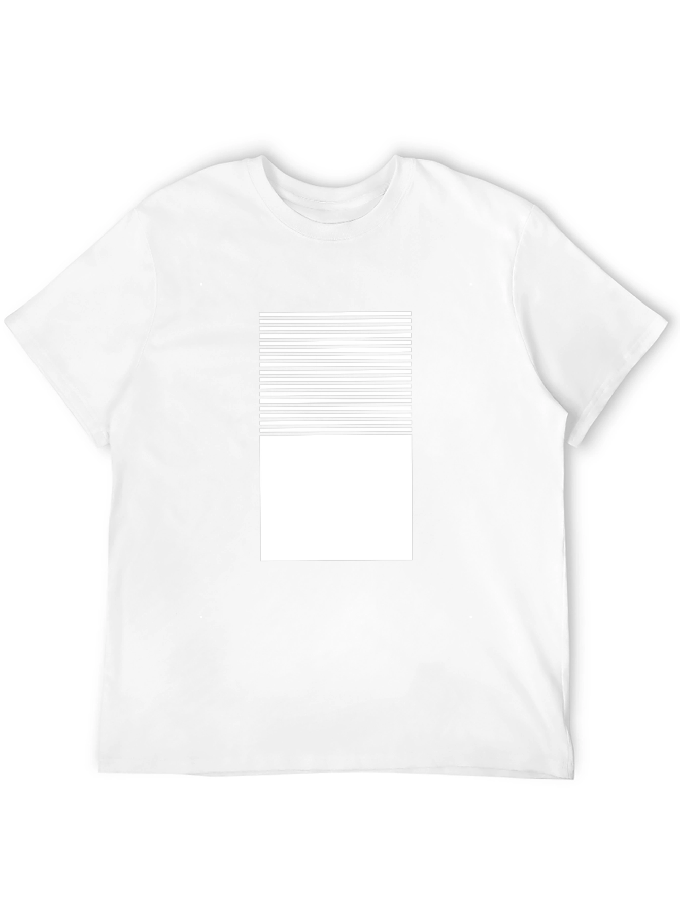 Modern Graphic Tee - Black with White Stripe Design