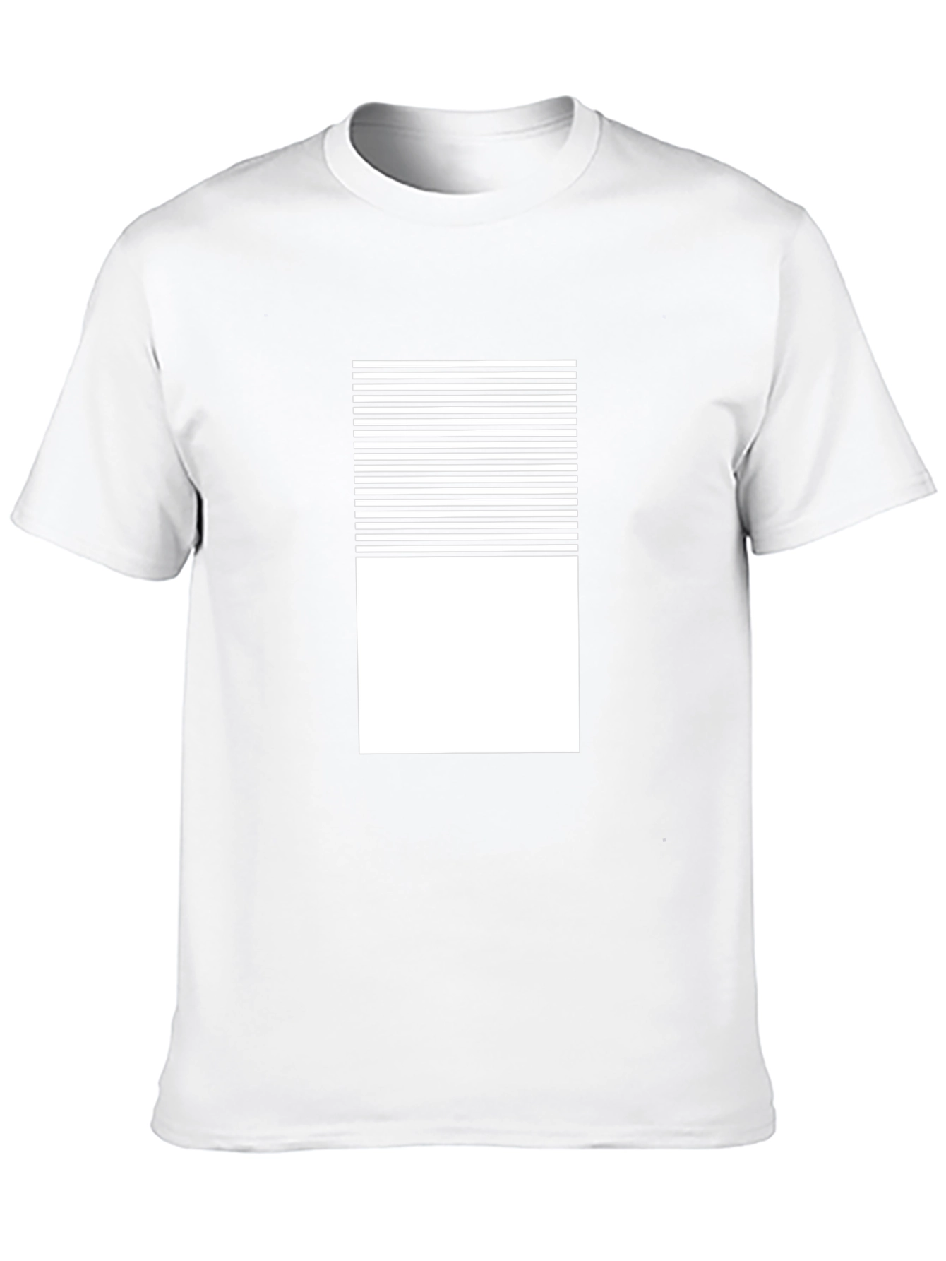 Modern Graphic Tee - Black with White Stripe Design