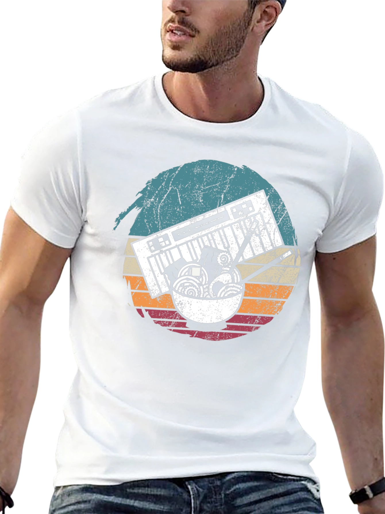 Keyboard Ramen Retro T-Shirt