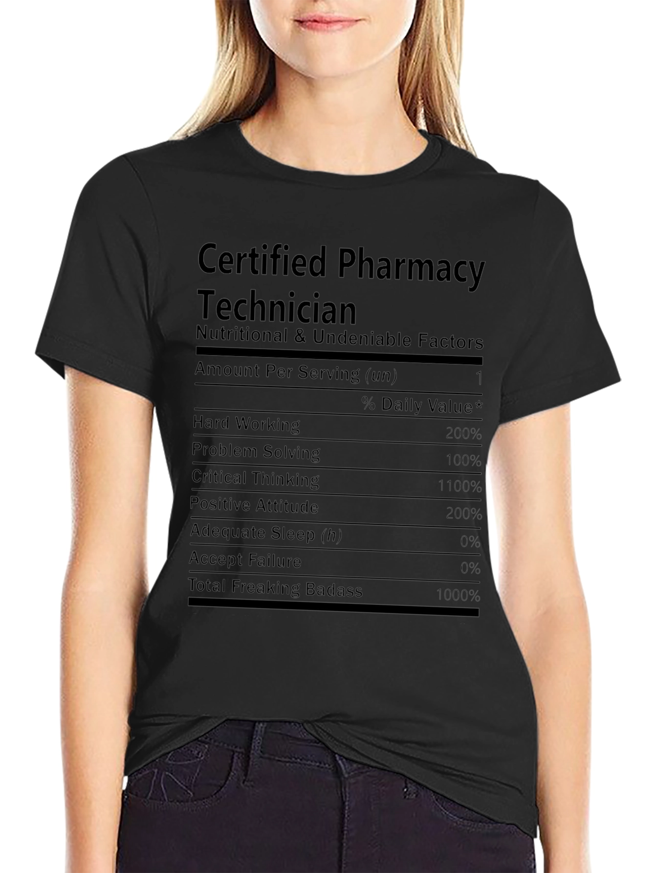 Pharmacy Technician Nutritional Facts T-Shirt