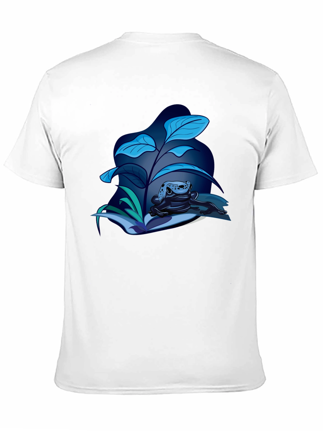 Frog and Foliage Graphic Tee - Stylish Black T-Shirt