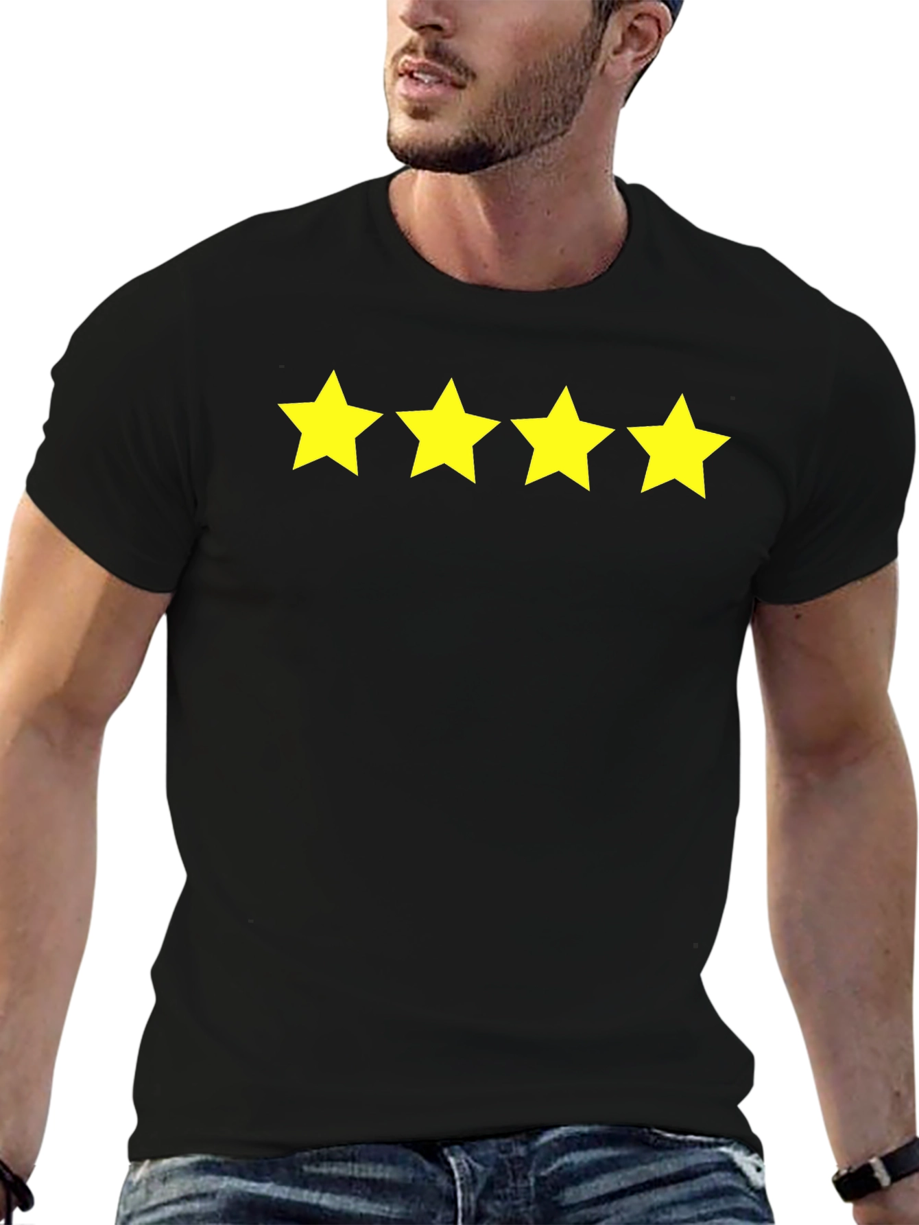 Four Star Graphic Tee - Black