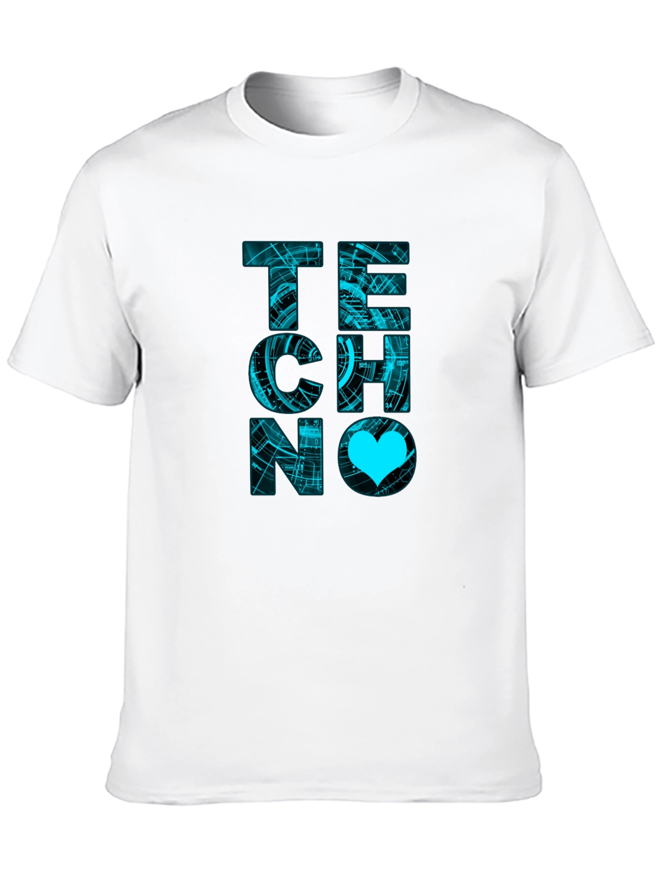 Techno Love Black Graphic T-Shirt