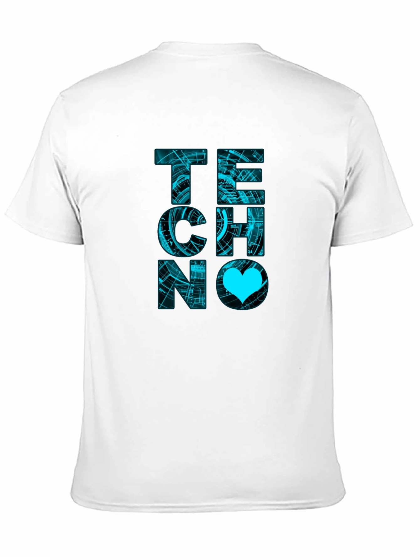 Techno Love Black Graphic T-Shirt