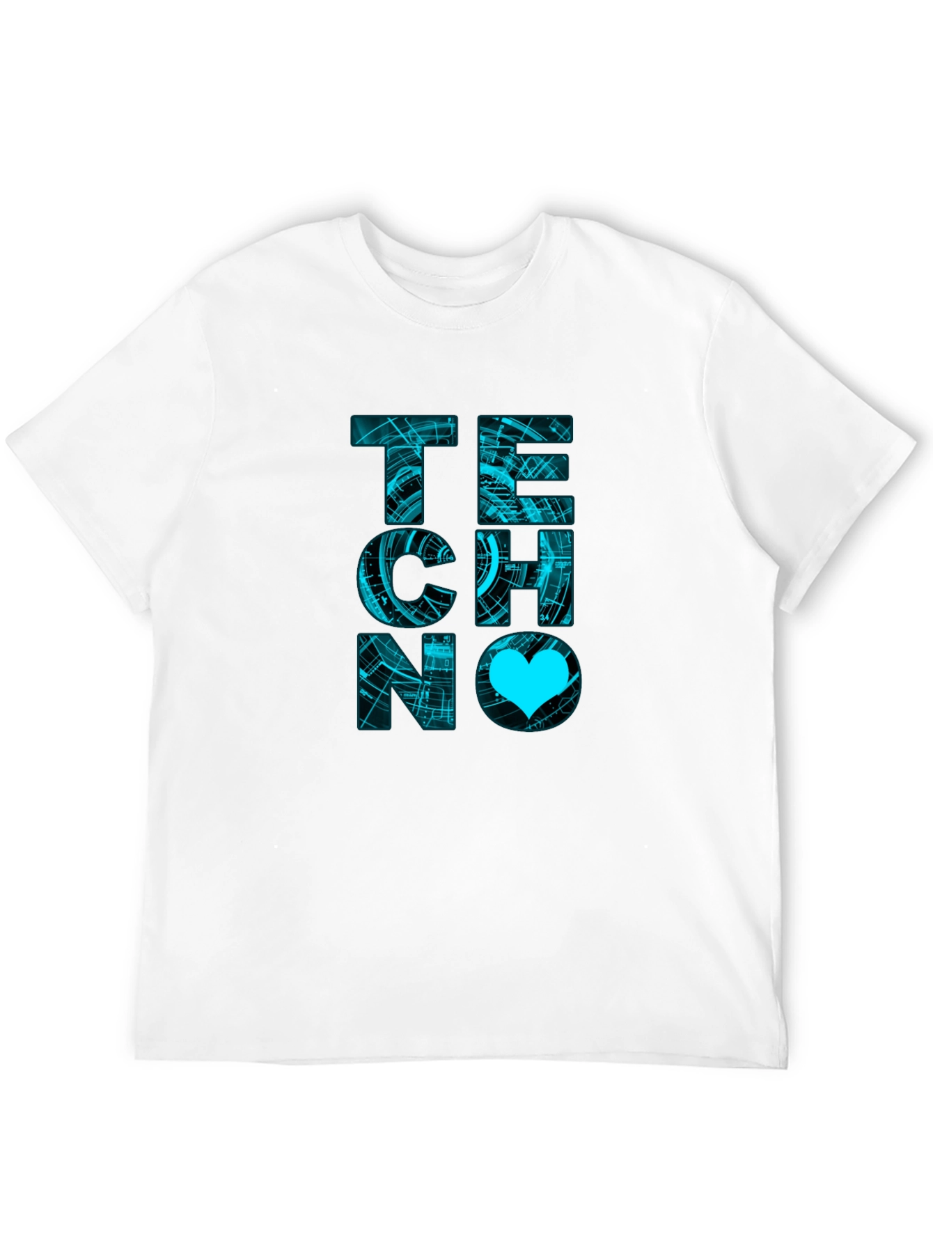 Techno Love Black Graphic T-Shirt