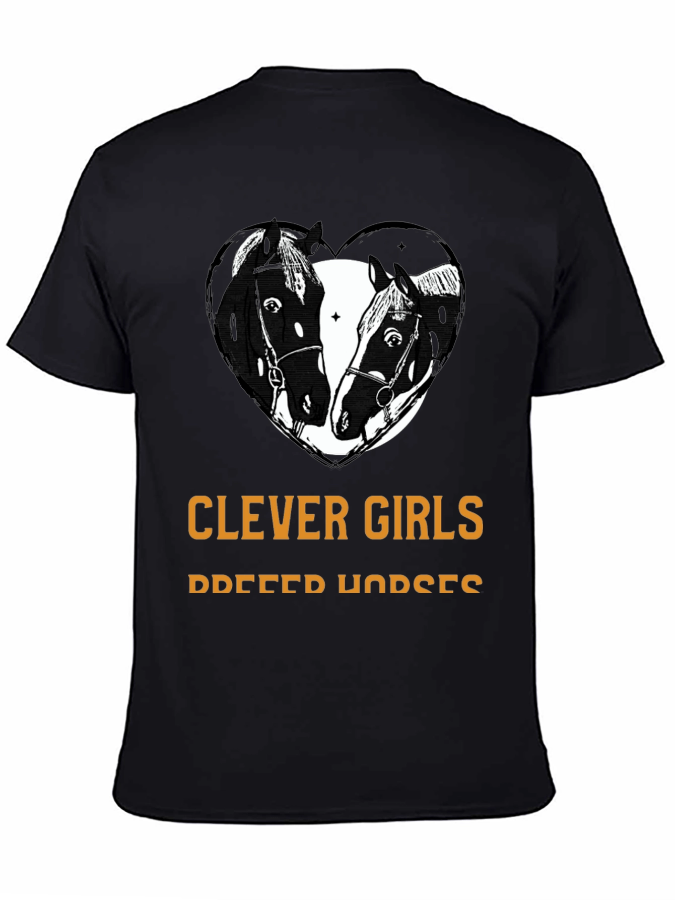 Clever Girls Breed Horses Black T-Shirt