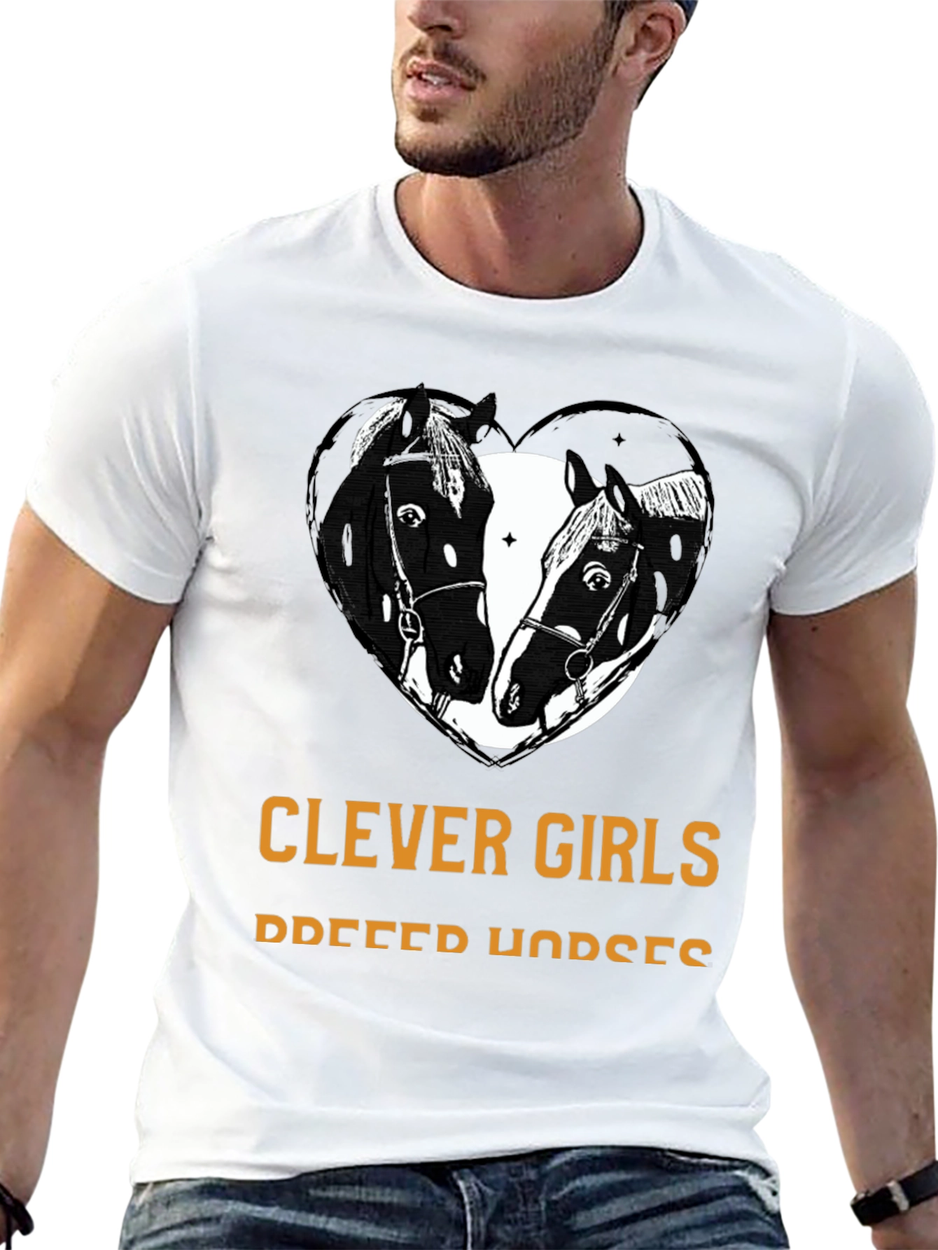 Clever Girls Breed Horses Black T-Shirt