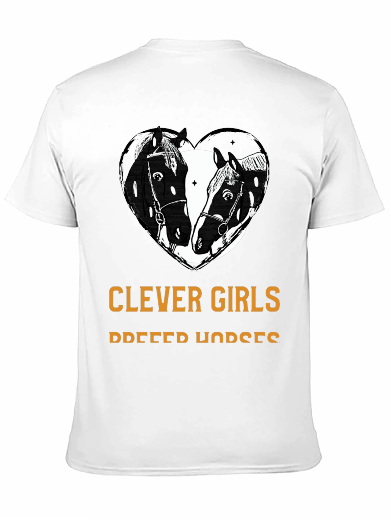 Clever Girls Breed Horses Black T-Shirt