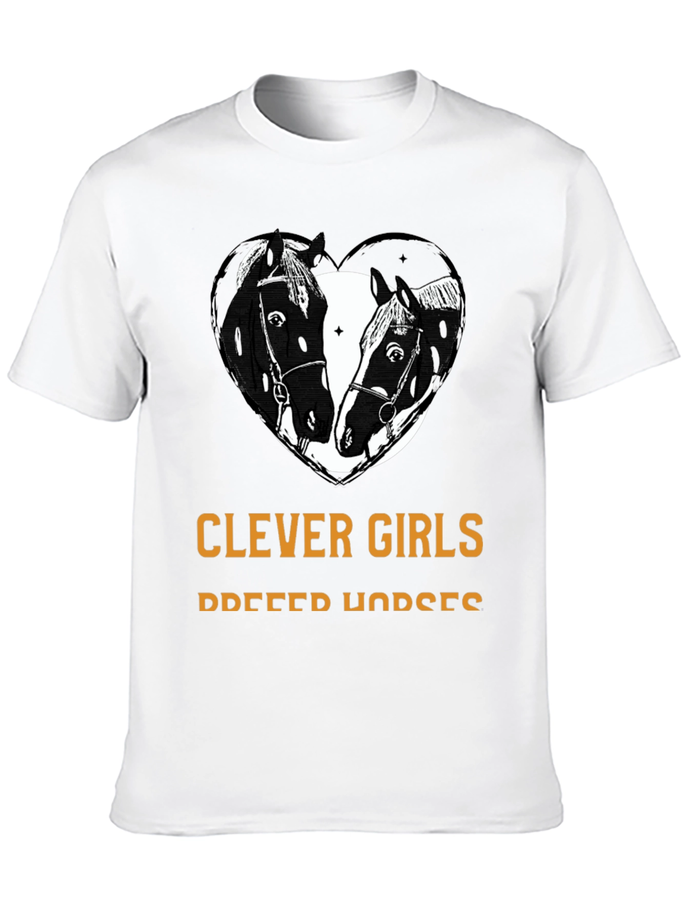 Clever Girls Breed Horses Black T-Shirt