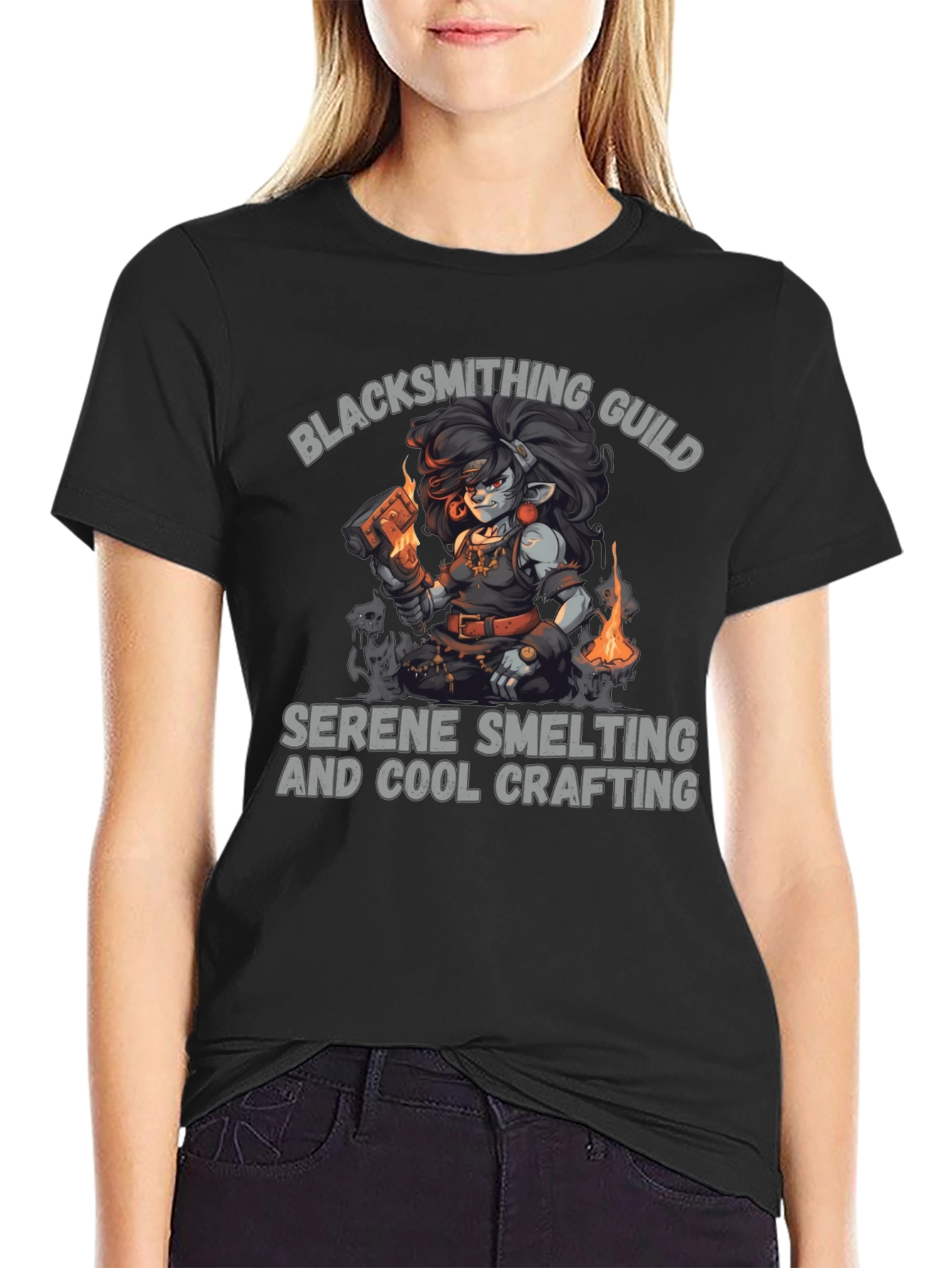Blacksmithing Guild Graphic T-Shirt - Cool Crafting Tee