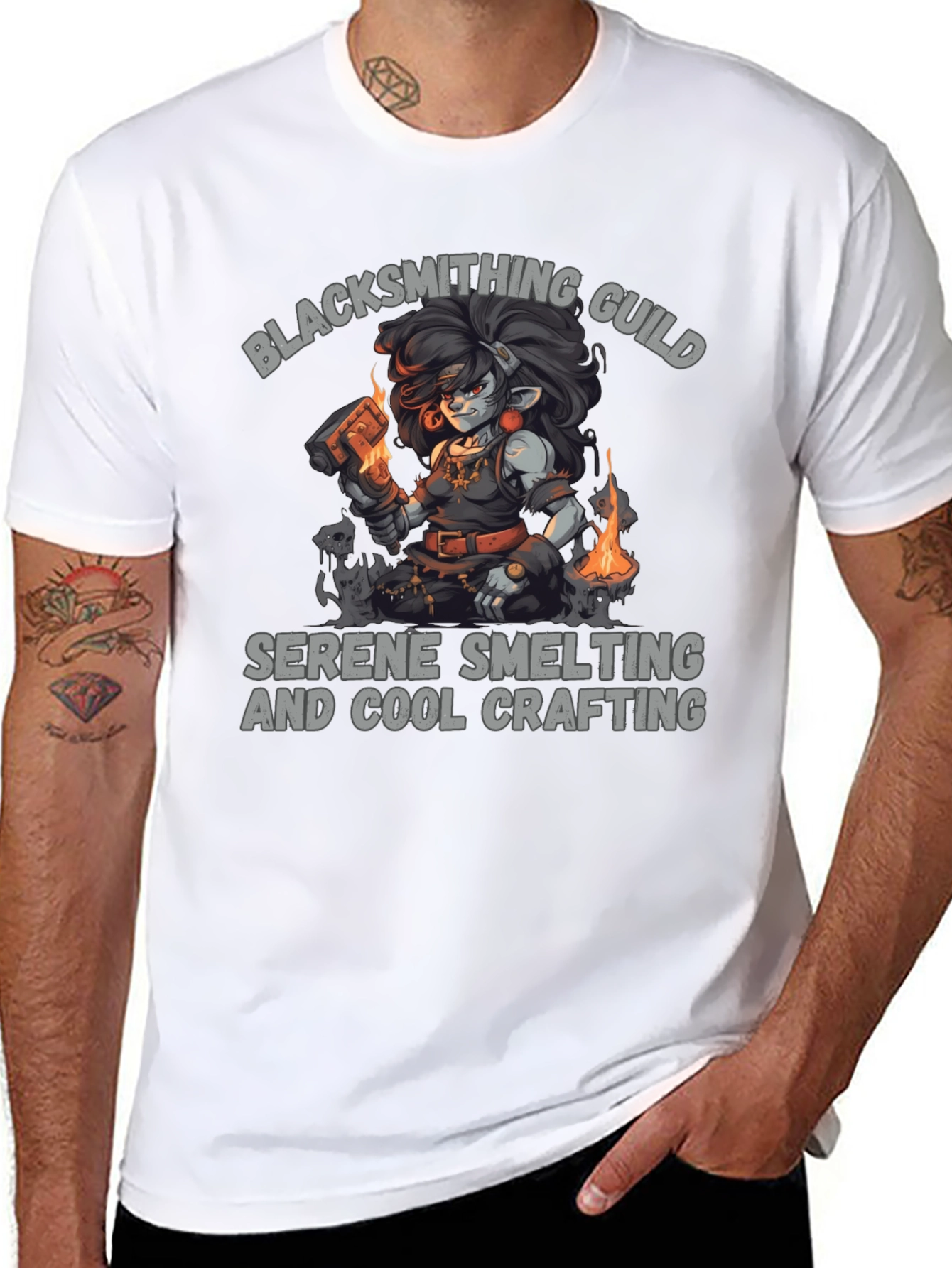 Blacksmithing Guild Graphic T-Shirt - Cool Crafting Tee