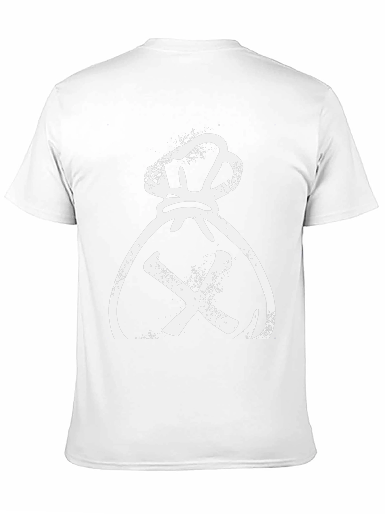 Distressed Money Bag Graphic Tee - Black Cotton T-Shirt