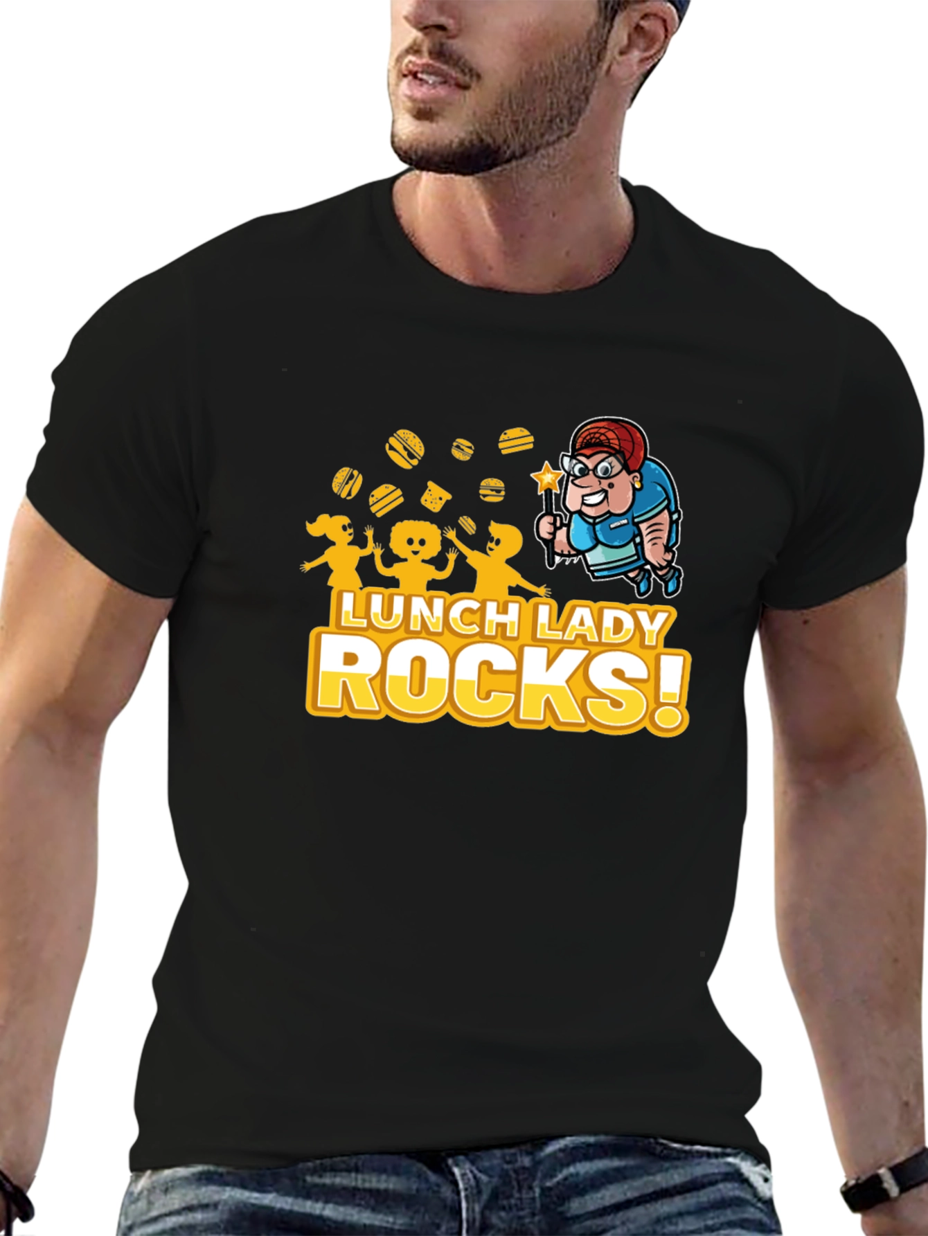 Lunch Lady Rocks! Graphic T-Shirt