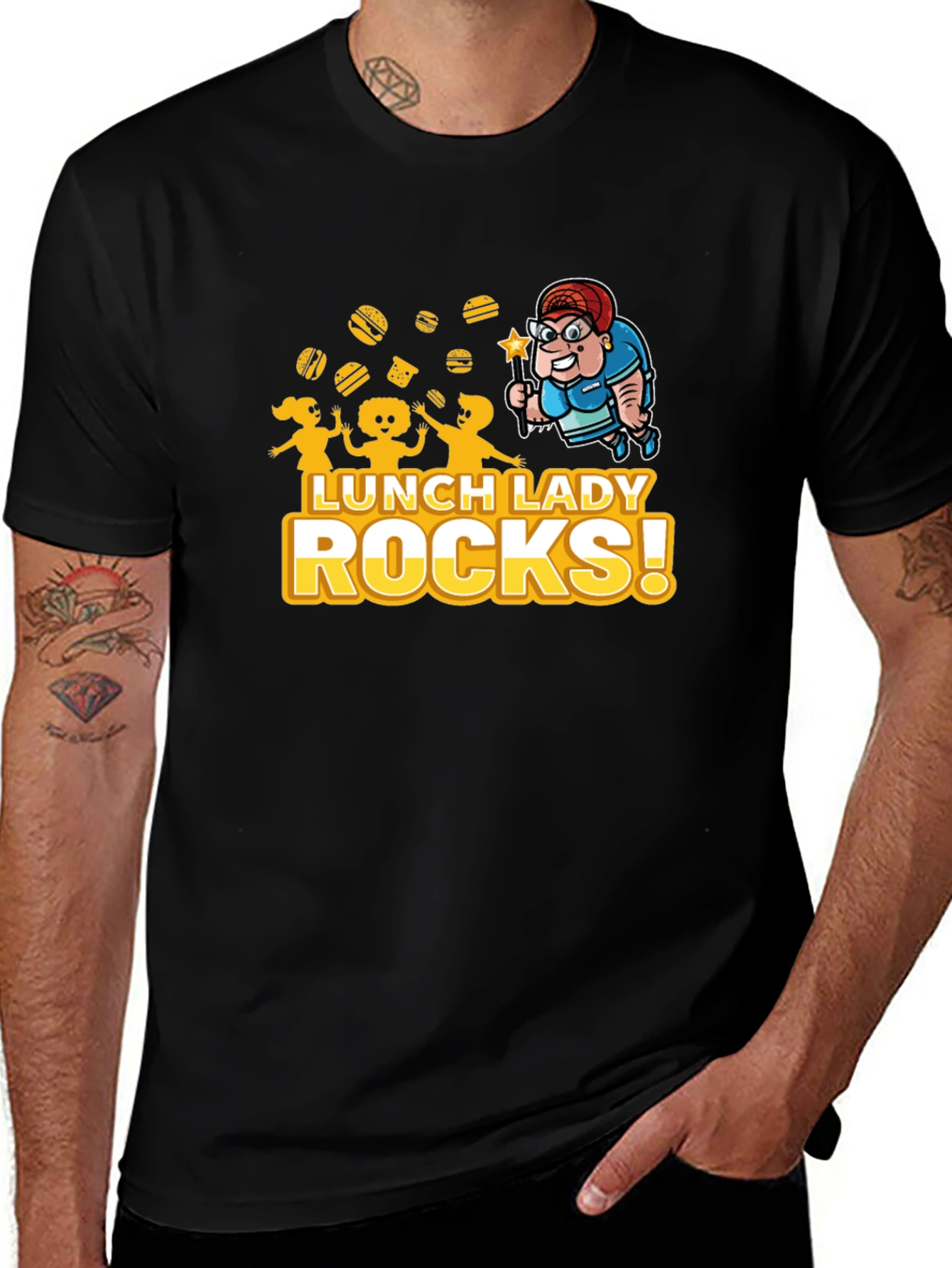 Lunch Lady Rocks! Graphic T-Shirt