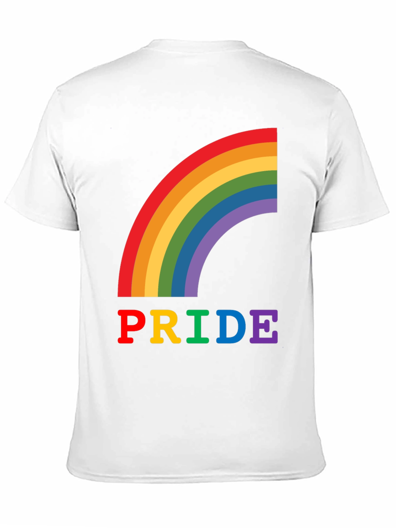 Pride Rainbow Graphic Tee - Black Cotton T-Shirt