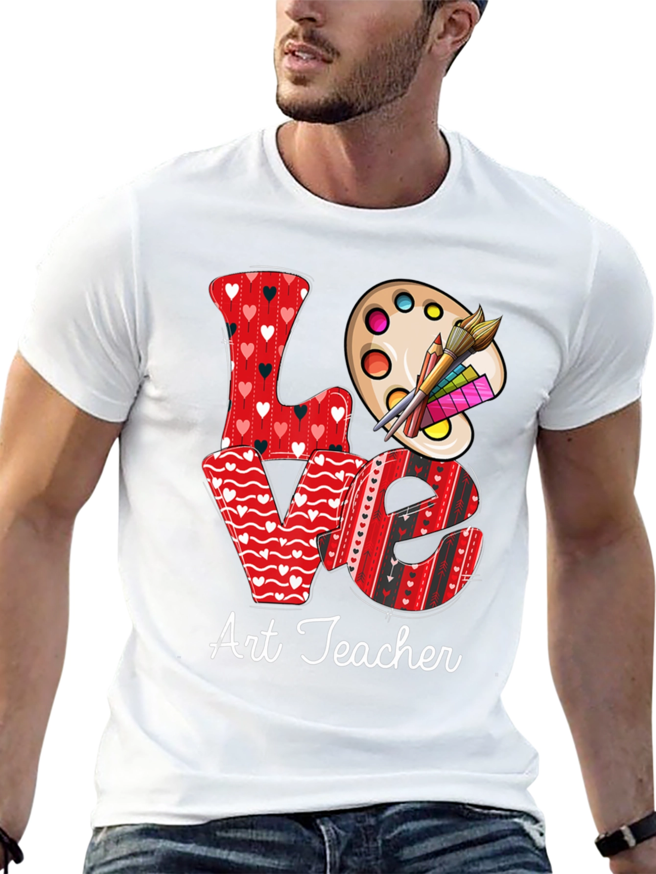 Love Art Teacher Graphic Tee