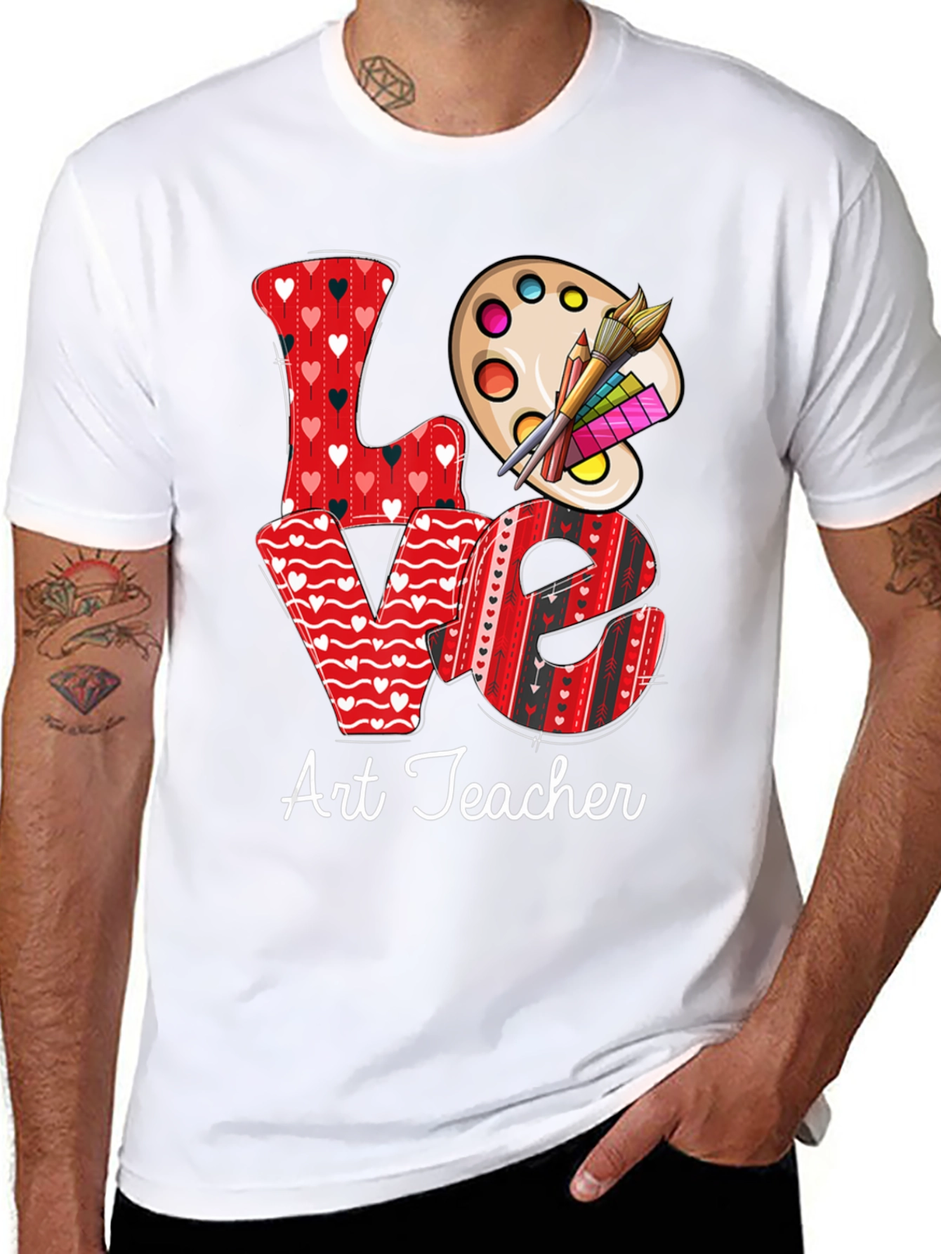 Love Art Teacher Graphic Tee