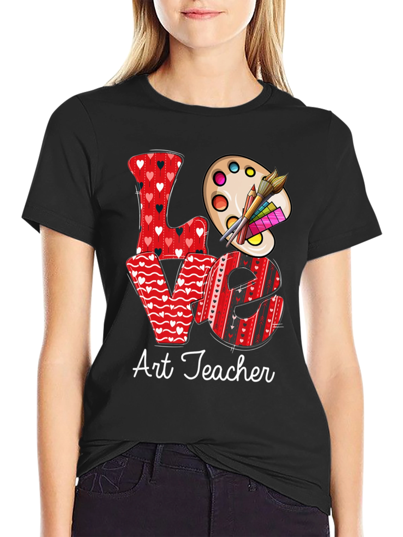 Love Art Teacher Graphic Tee