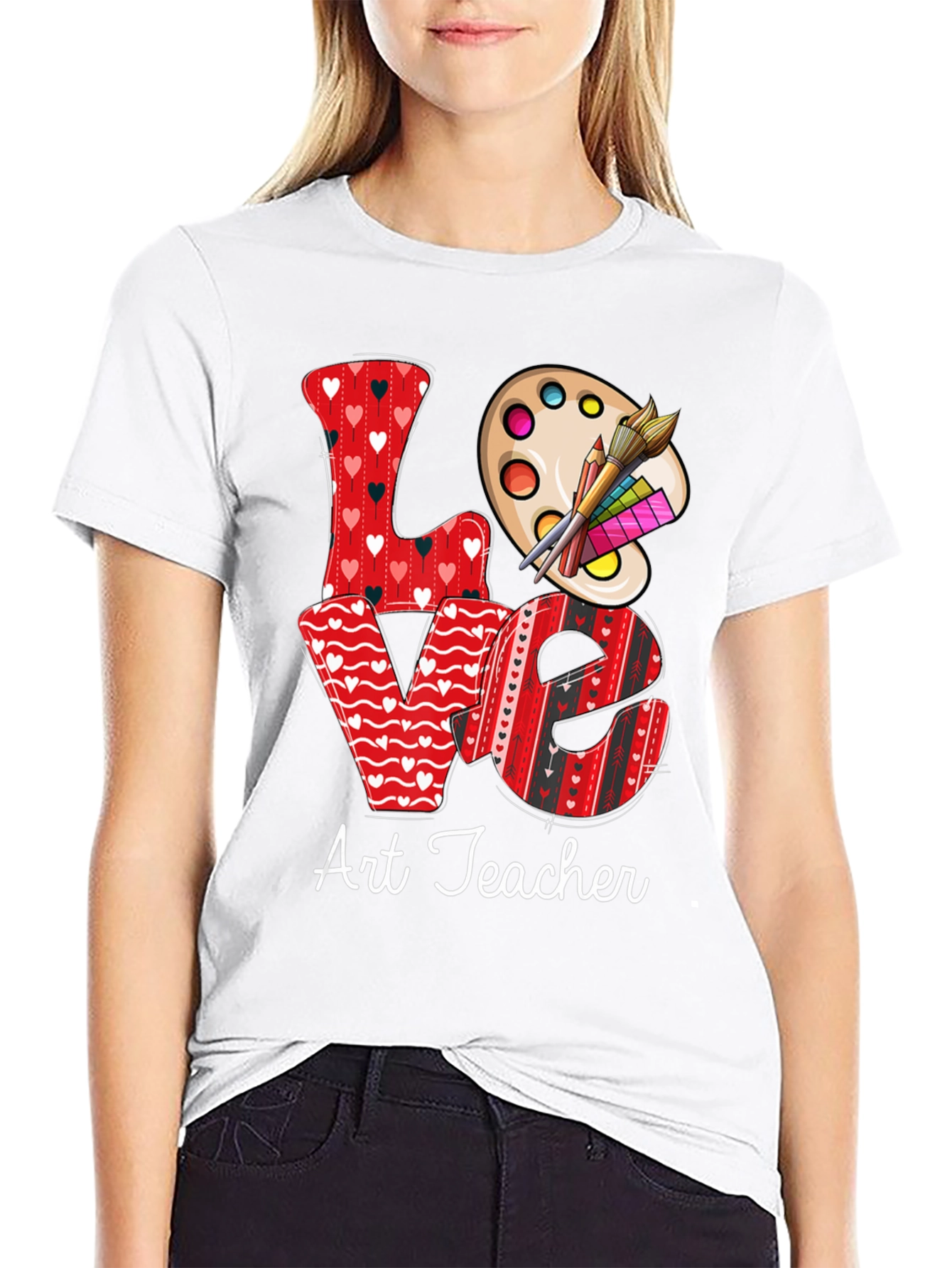 Love Art Teacher Graphic Tee