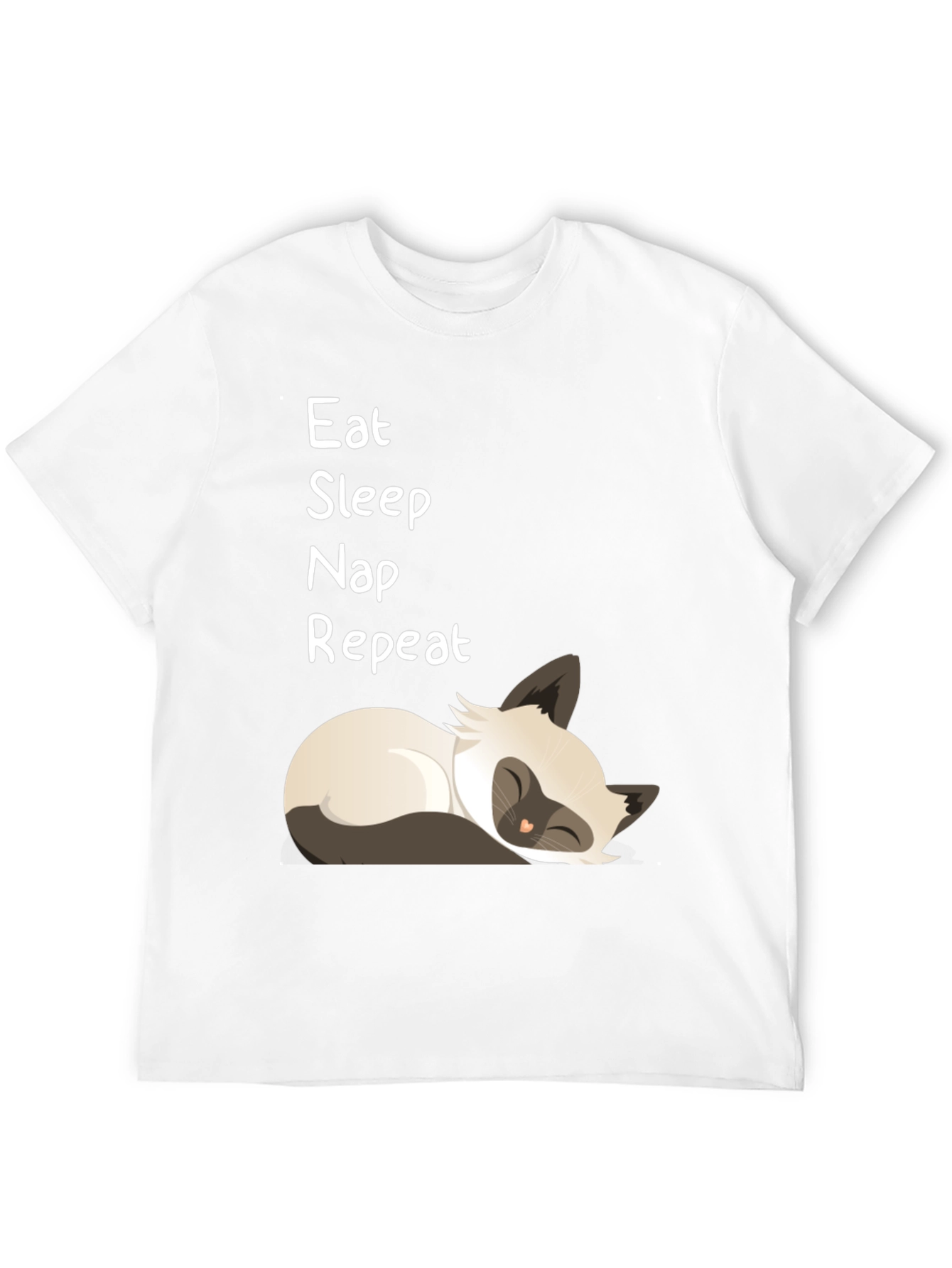 Eat Sleep Nap Repeat T-Shirt - Cat Lover Tee